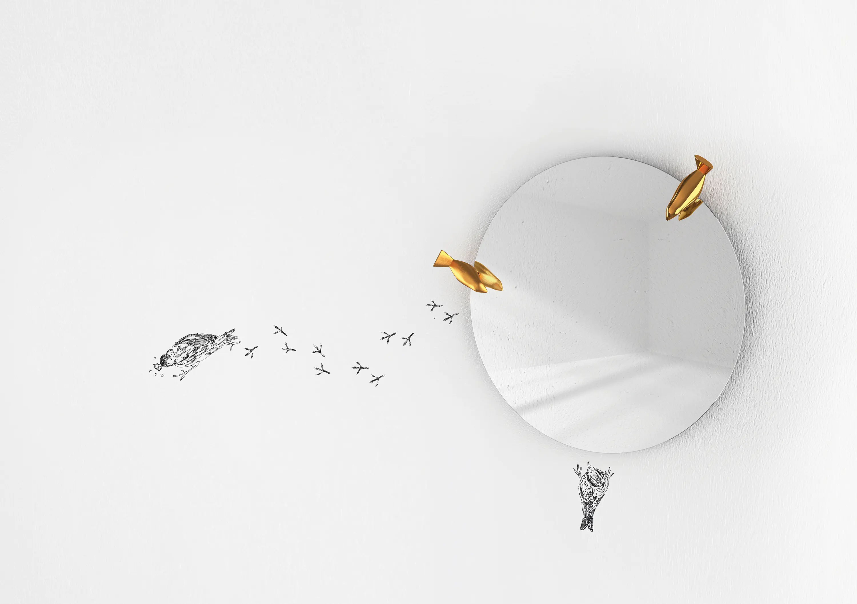 minottiitalia - BIRD WATCH mirror