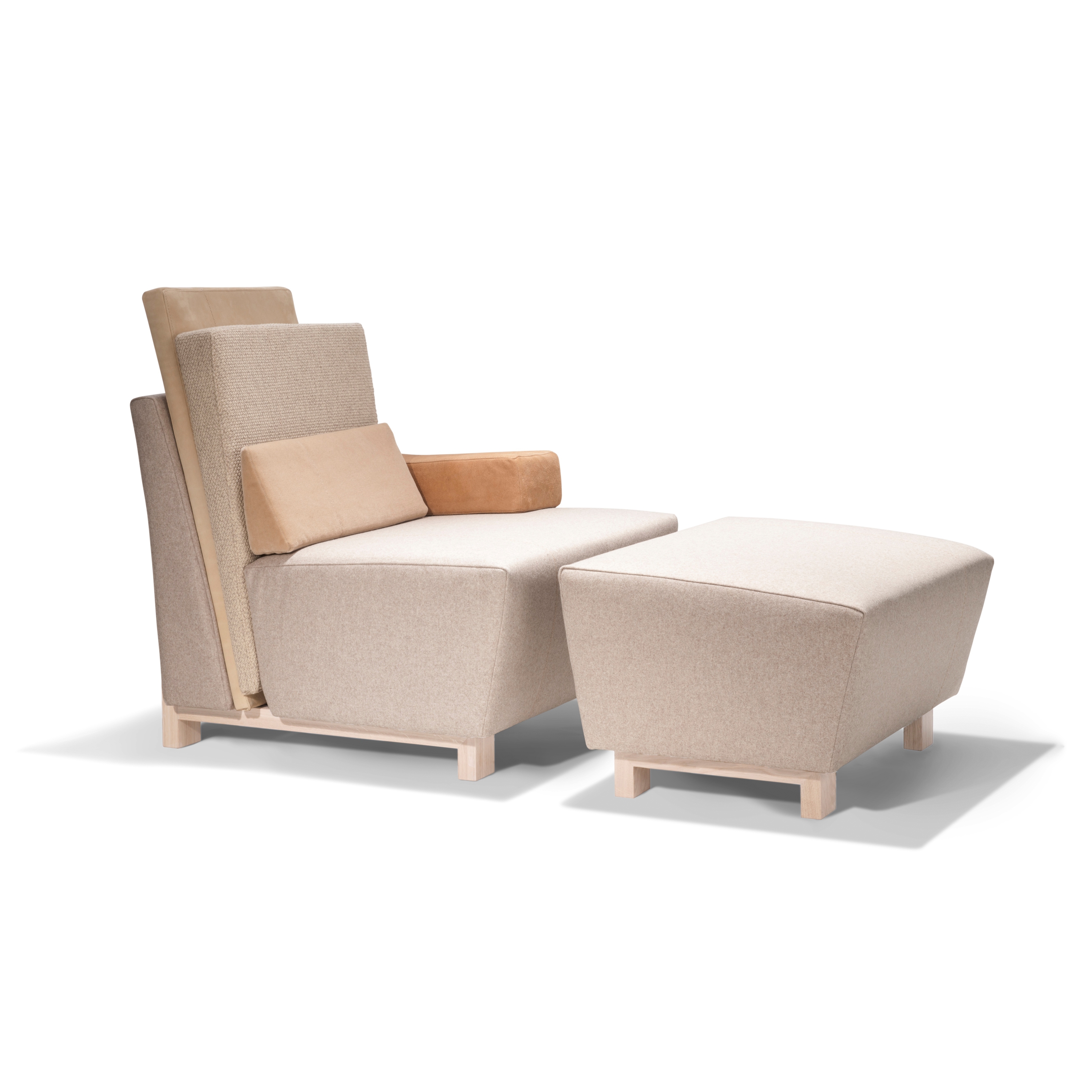 Display product The Wedge armchair with footstool from manufacturer Indera