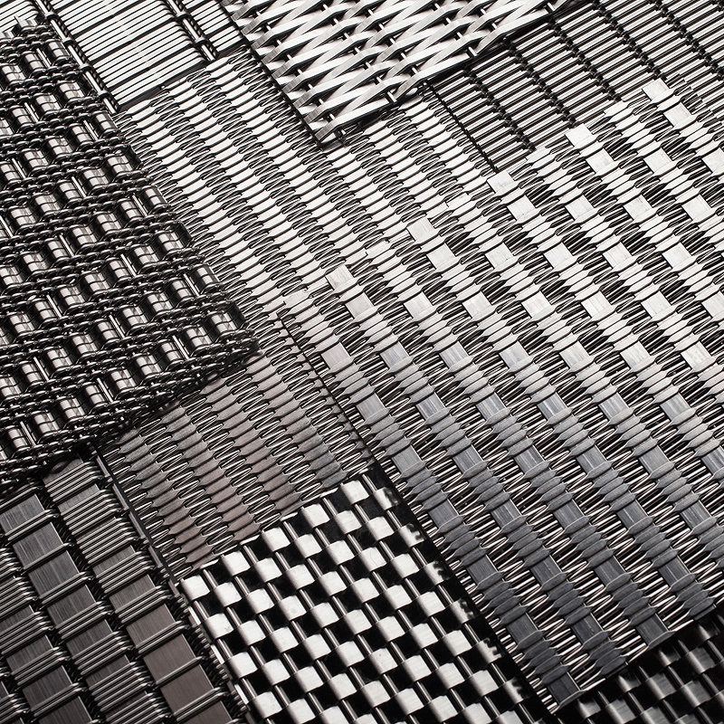 Display product Linq Woven Metal sheet in stainless steel from manufacturer Forms+Surfaces®