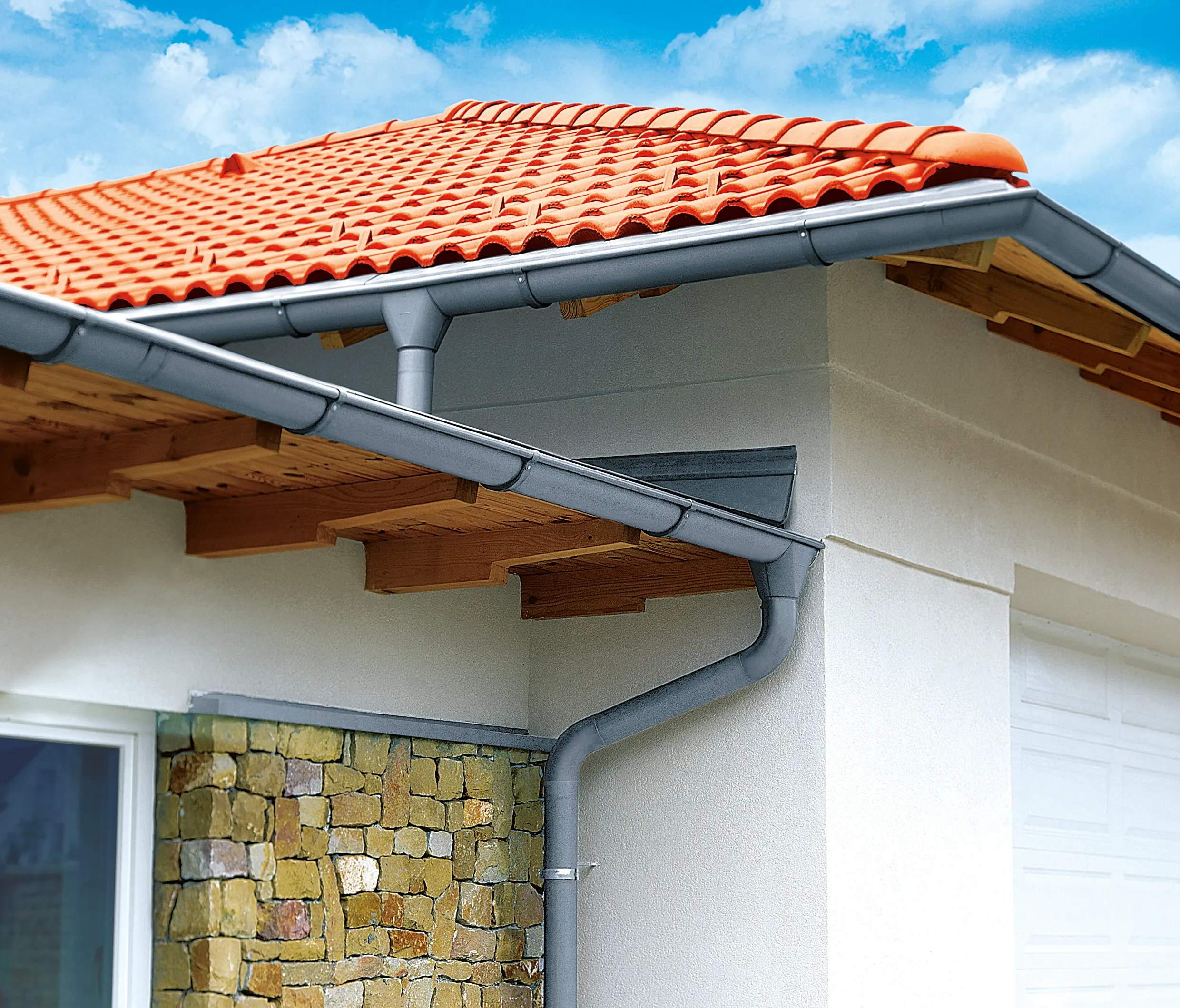RHEINZINK - Roof drainage | Halfround gutter