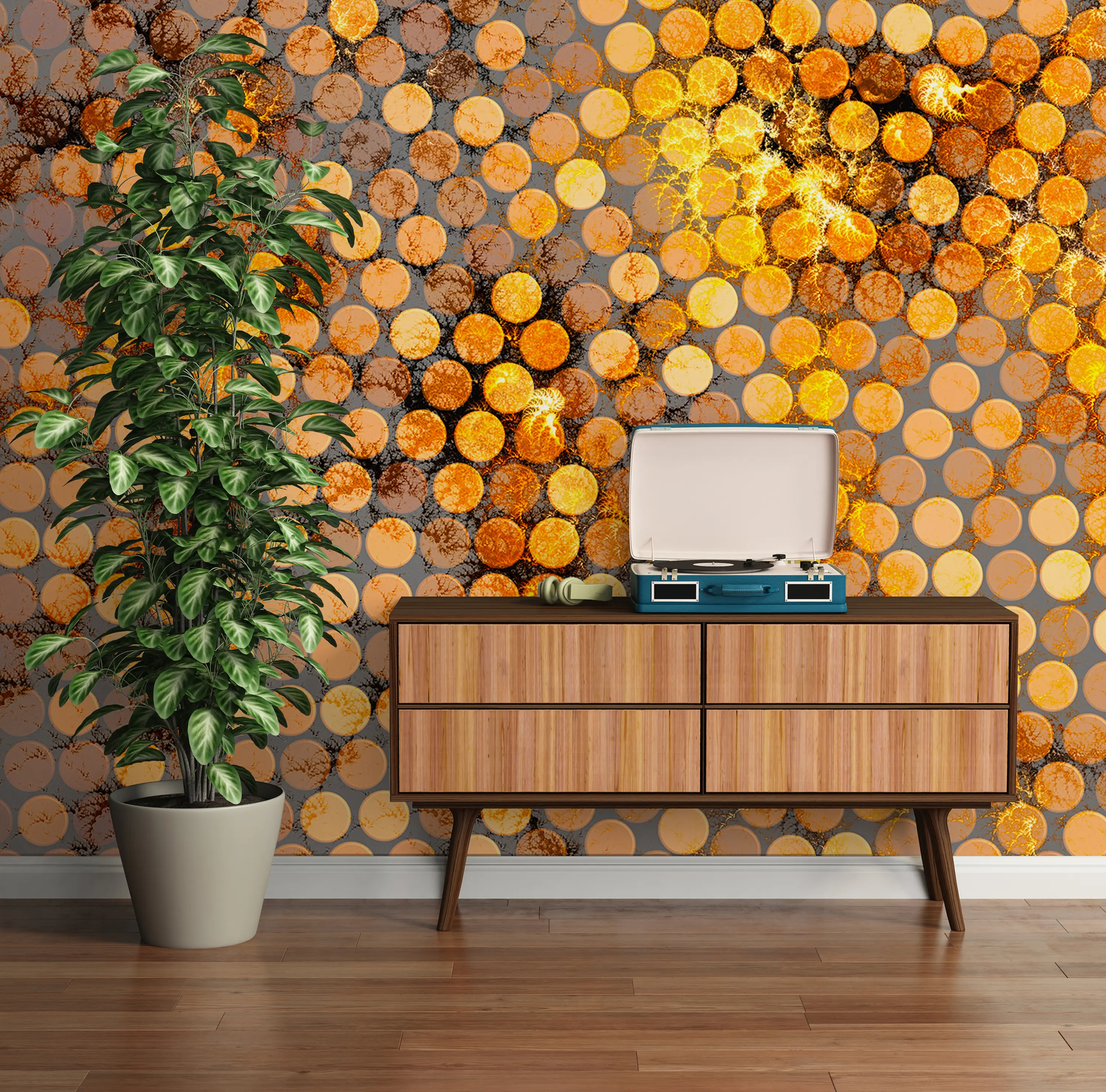 Architects Paper - Atelier 47| Tapete | Digitaldruck DD117205 Lavilliaorange