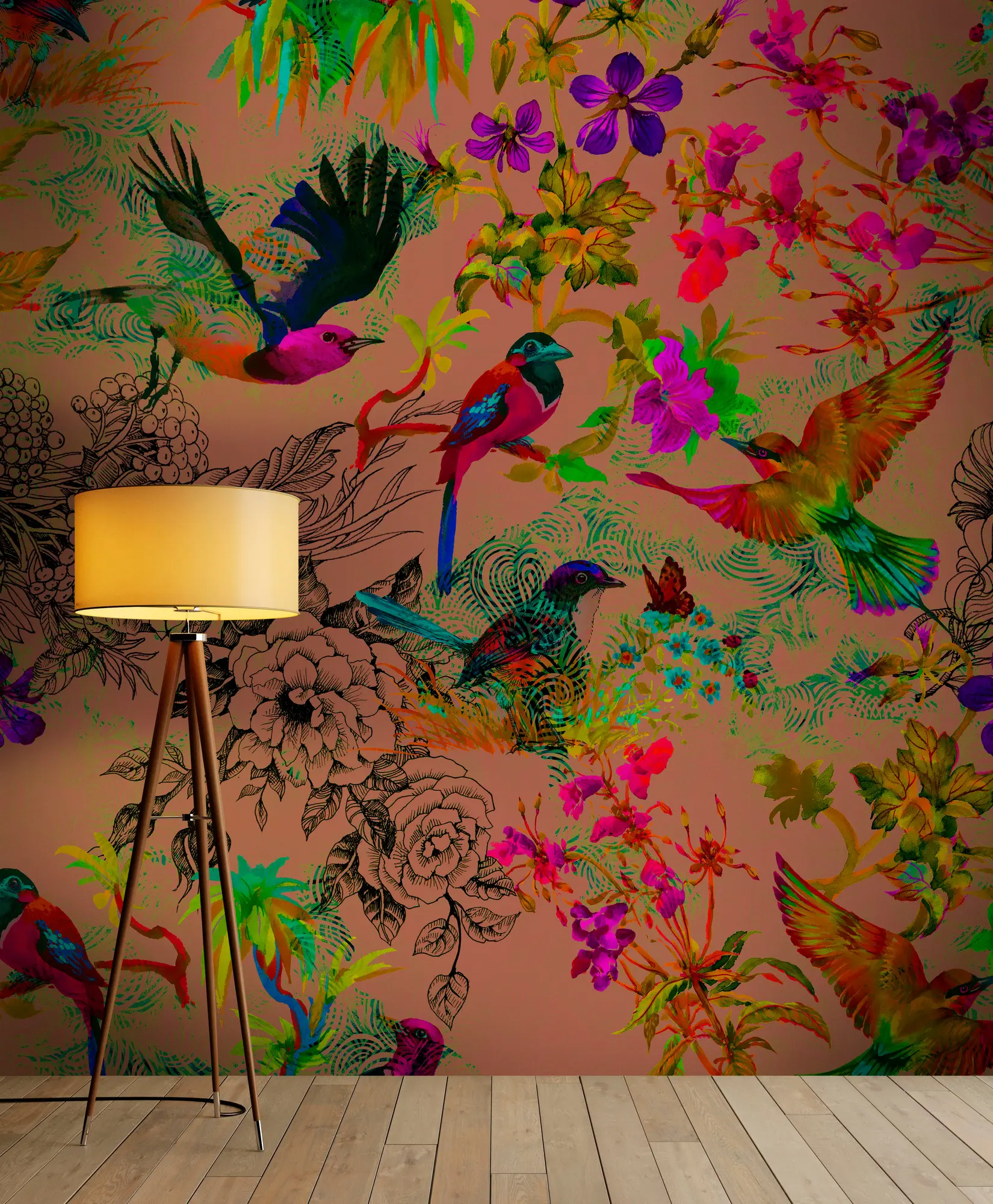 Architects Paper - Walls By Patel | Tapete | Digitaldruck Funky Birds 3