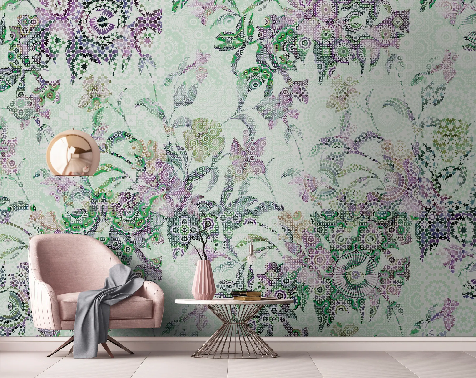 Architects Paper - Walls By Patel | Papel Pintado Mosaic Leaves 1