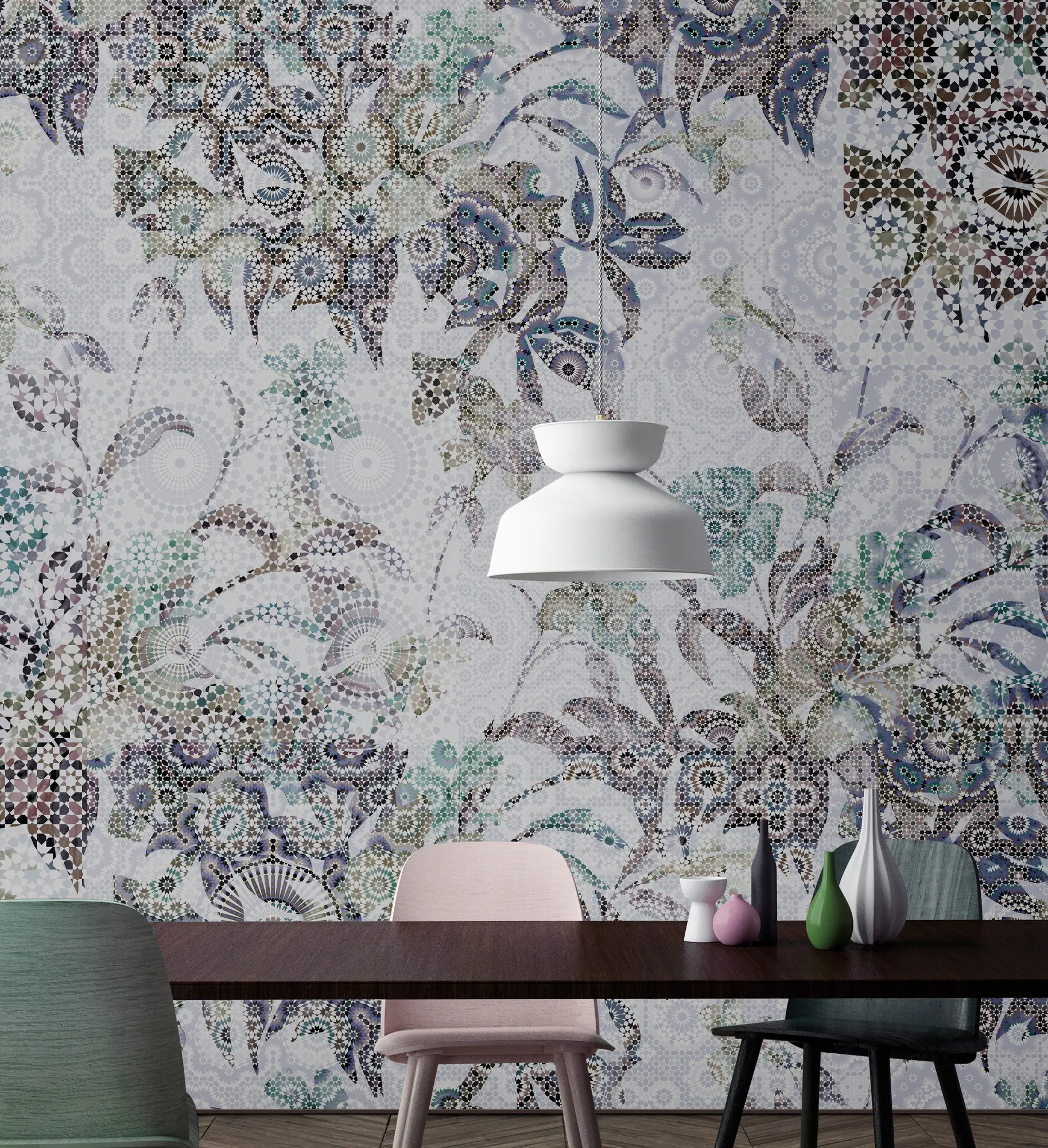 Architects Paper - Walls By Patel | Papel Pintado Mosaic Leaves 1