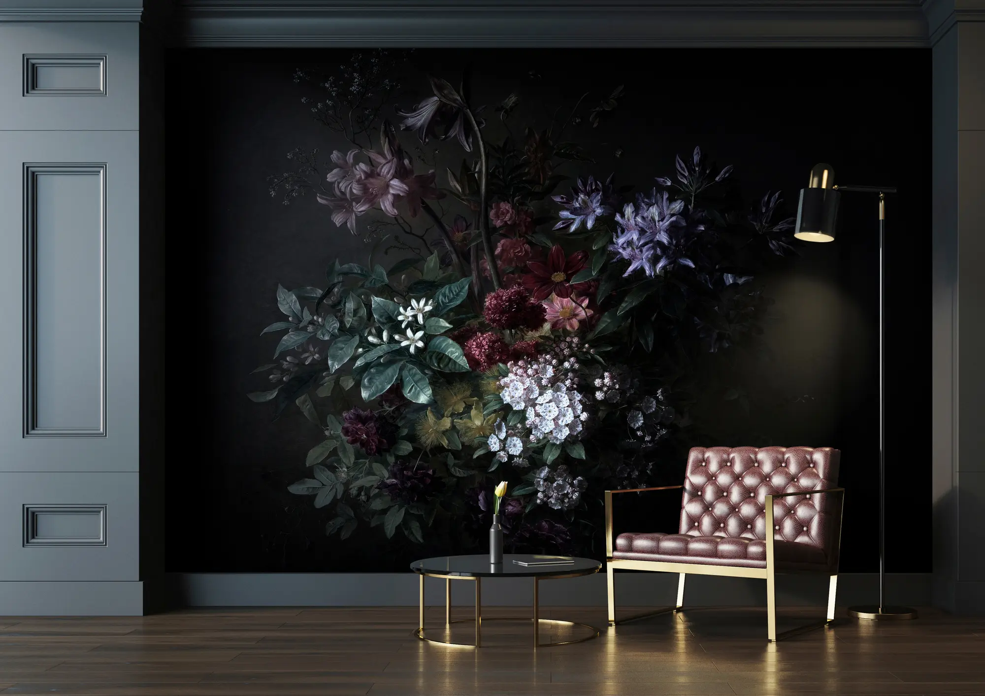 Architects Paper - Walls By Patel | Tapete | Digitaldruck Bouquet Noir 1
