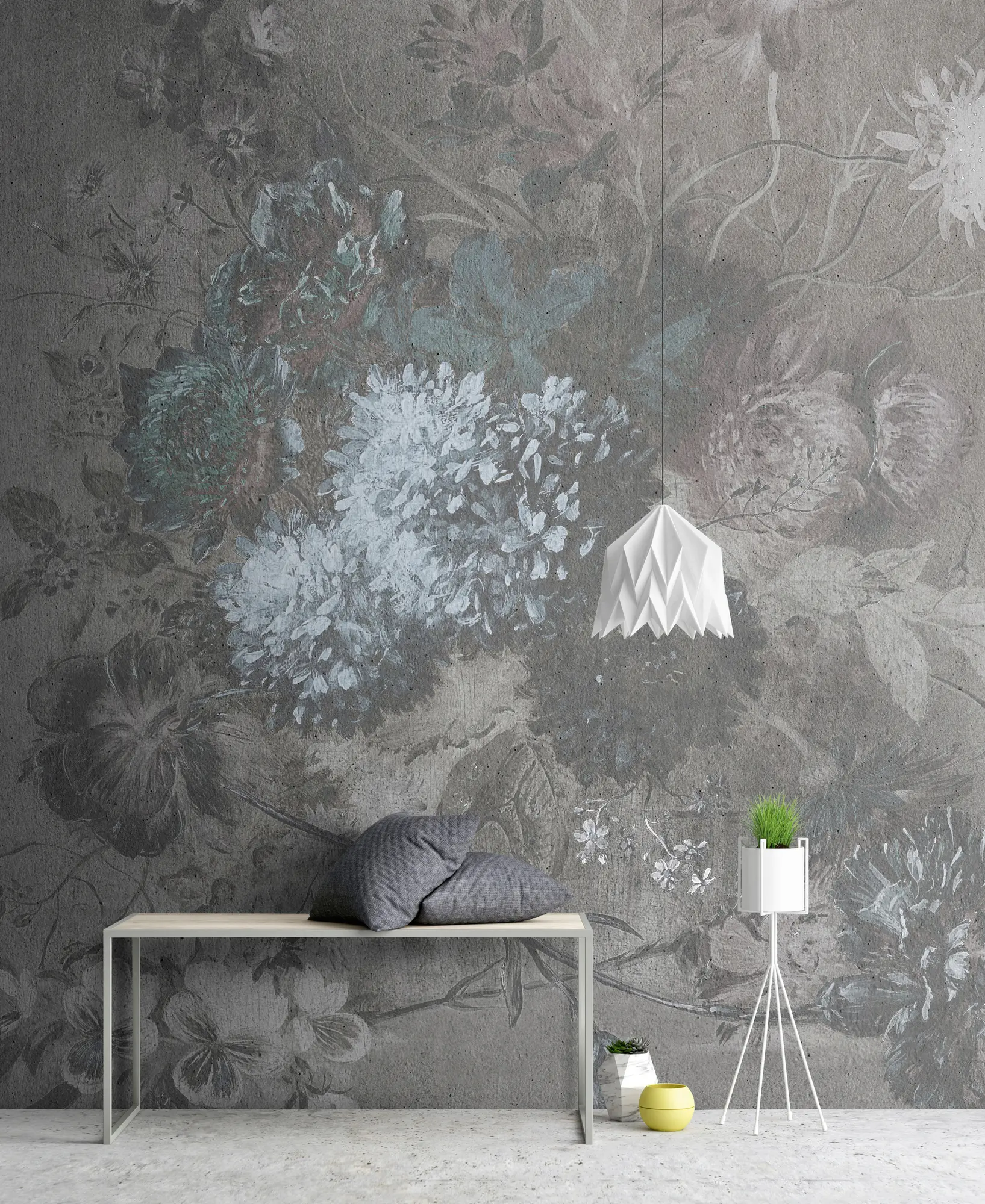 Architects Paper - Walls By Patel | Tapete | Digitaldruck Bouquet Gris 1
