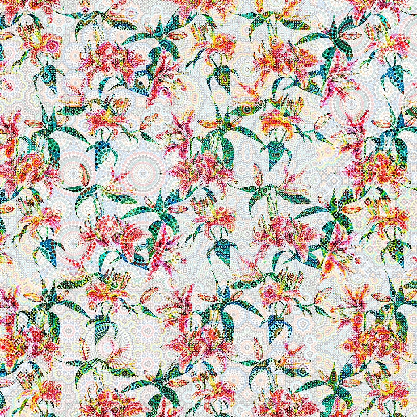 Mostra il prodotto Walls By Patel | Carta da Parati Mosaic Lilies 1 del produttore Architects Paper