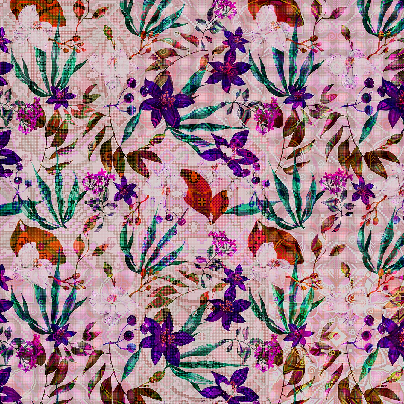 Mostra il prodotto Walls By Patel | Carta da Parati Mosaic Blossom 1 del produttore Architects Paper
