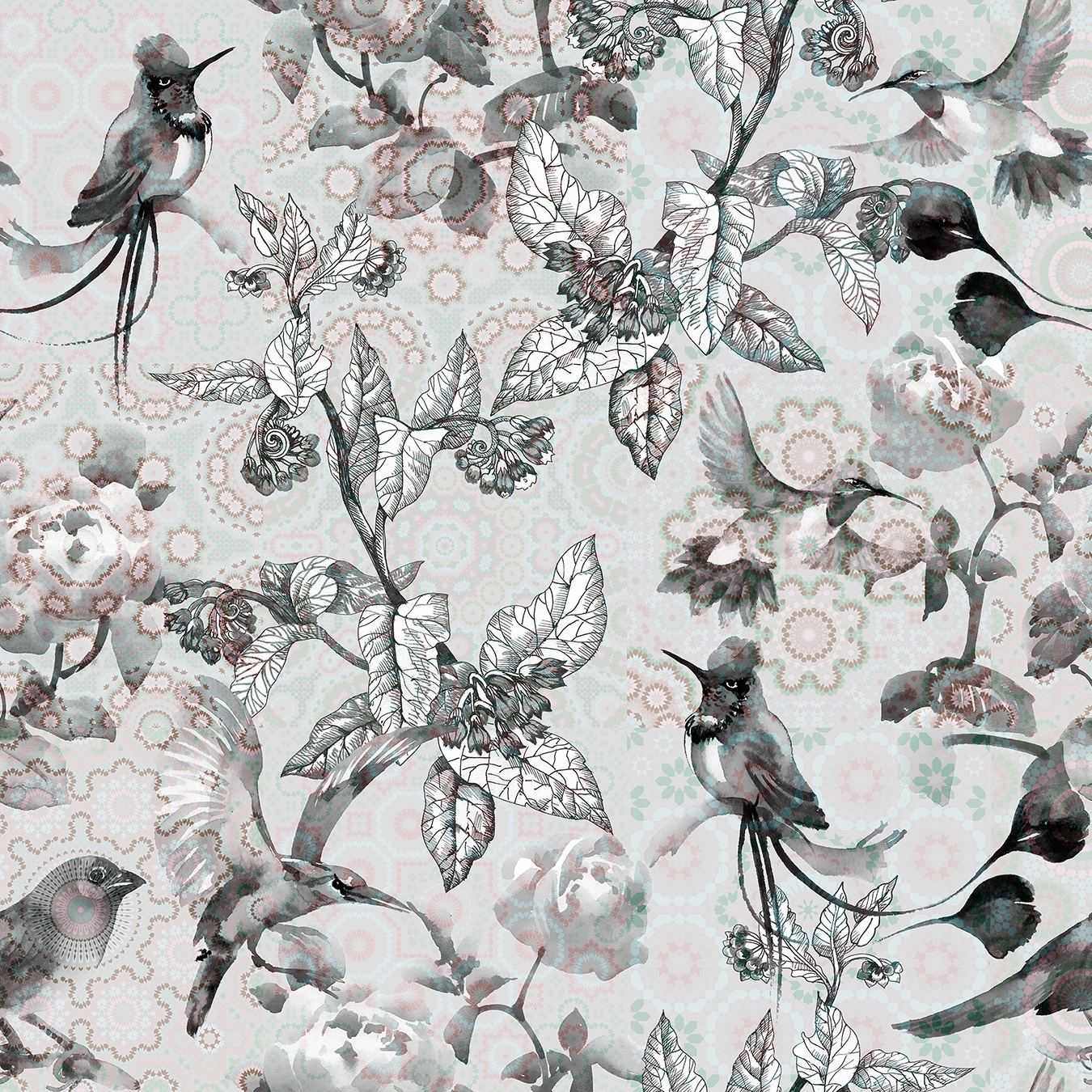Display product Walls By Patel | Wallpaper Exotic Mosaic 4 from manufacturer Architects Paper