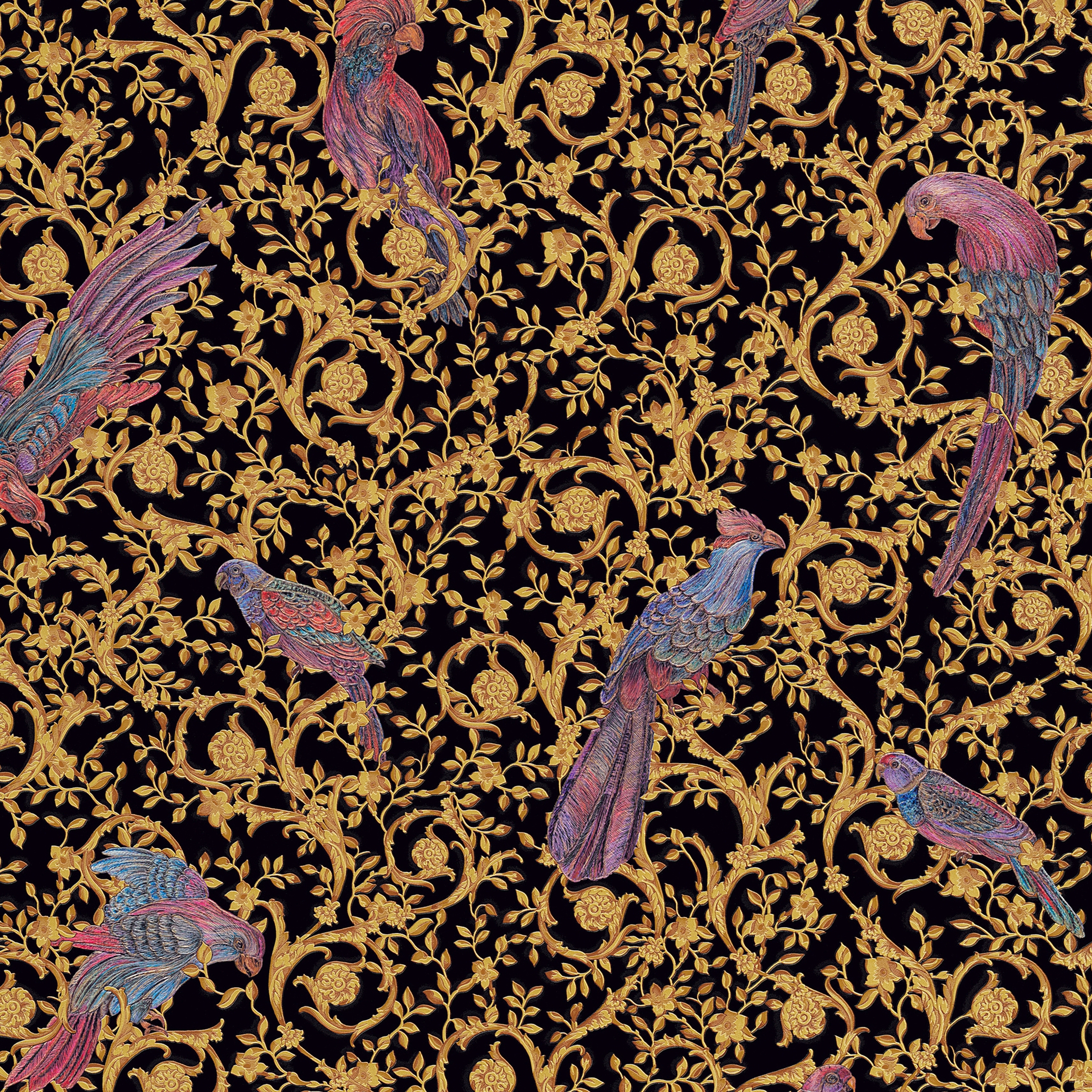 Display product Versace 4 | Wallpaper 370531 Barocco Birds from manufacturer Architects Paper