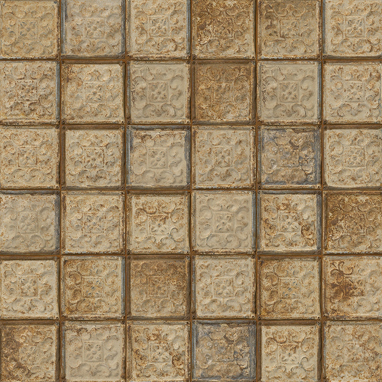 Display product Ap Digital 3 | Wallpaper 471851 Iron Tiles from manufacturer Architects Paper
