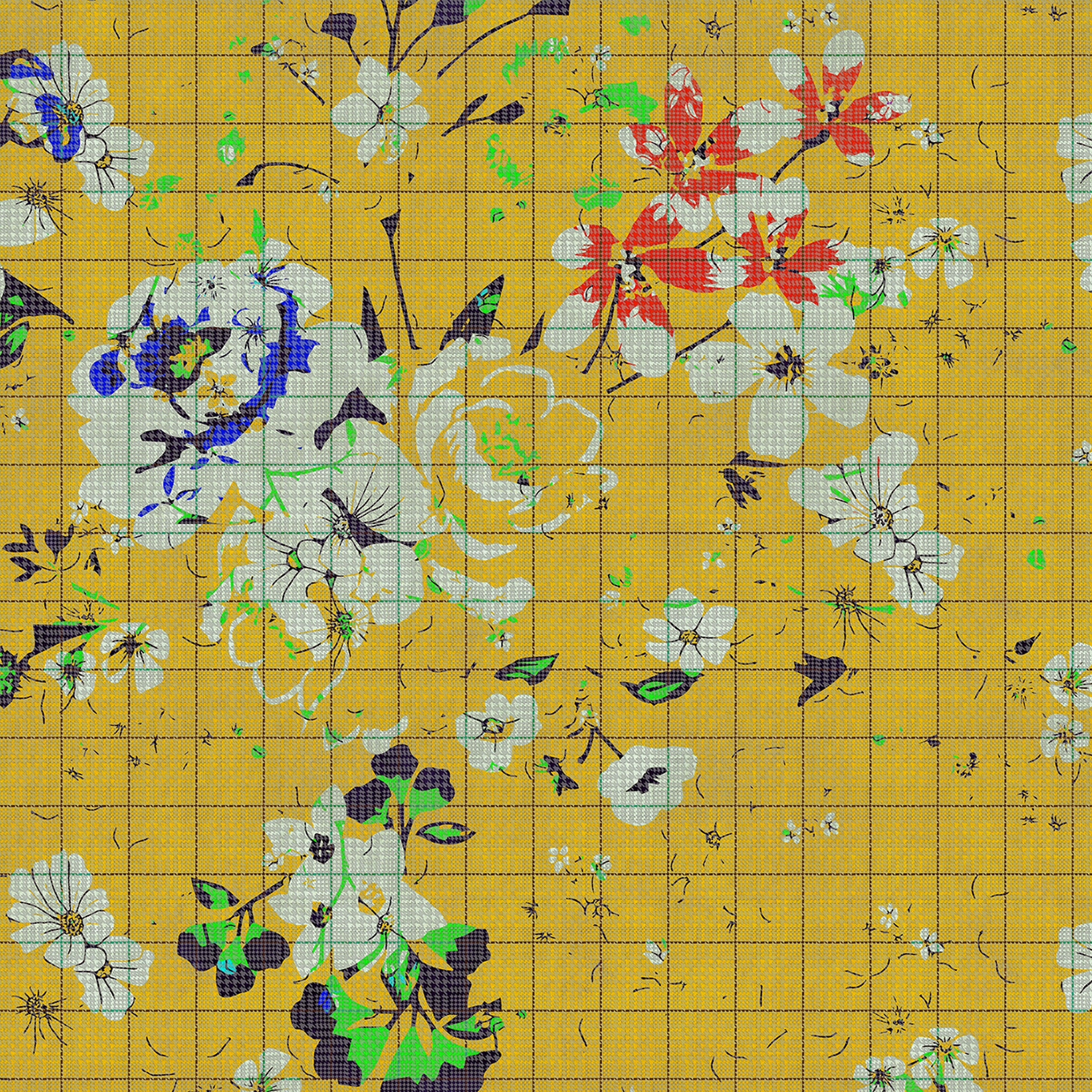 Display product Walls By Patel 2 | Wallpaper DD113822 Flower Plaid 1 from manufacturer Architects Paper