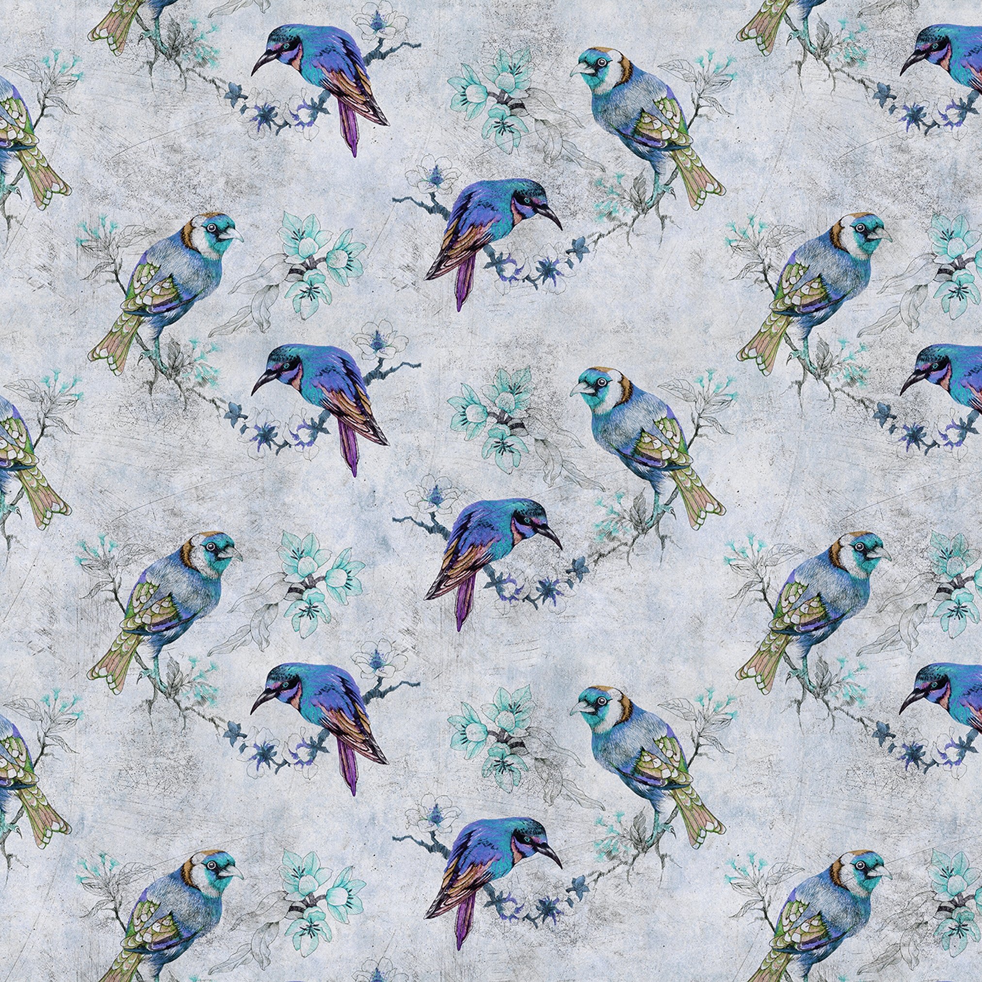 Display product Walls By Patel 2 | Wallpaper DD114402 Love Birds 1 from manufacturer Architects Paper