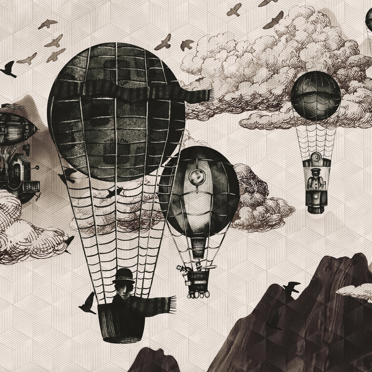 Display product AP Contract | Digital Printed Wallpaper | Aerostat DD120545 from manufacturer Architects Paper
