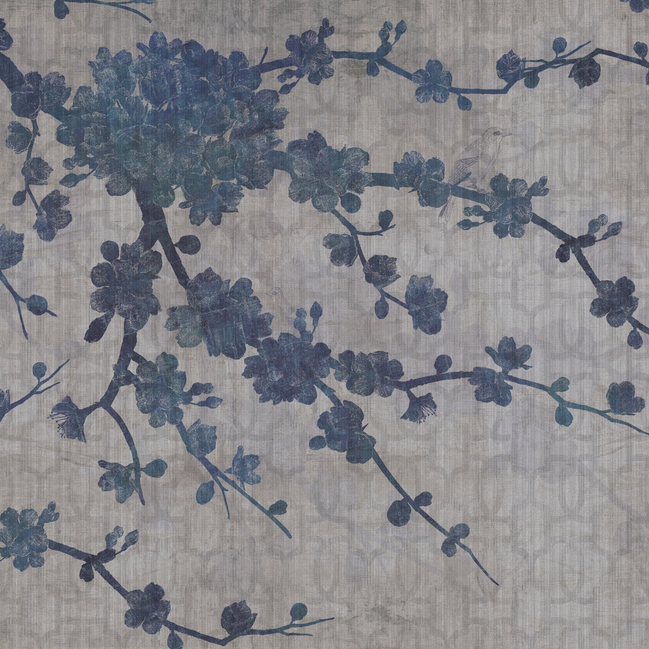 Display product AP Contract | Digital Printed Wallpaper | Blue Blossom DD120556 from manufacturer Architects Paper
