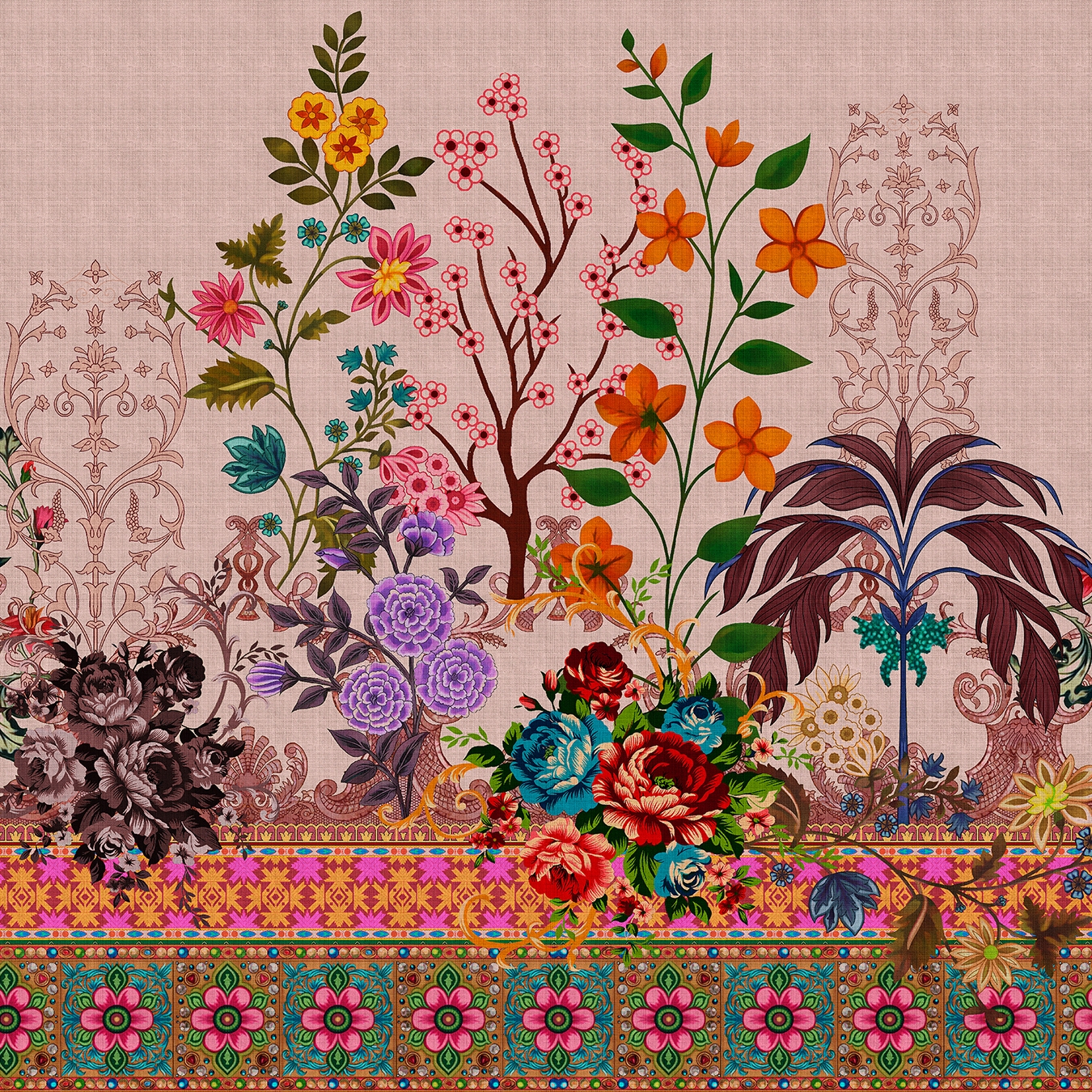 Display product Walls by Patel 3 | Wallpaper oriental garden 4 | DD121848 from manufacturer Architects Paper