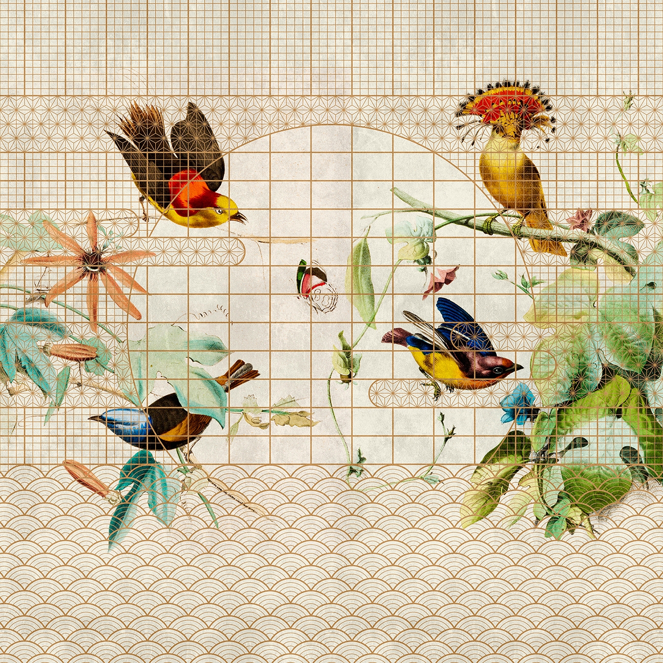 Display product Walls by Patel 3 | Wallpaper volière 1 | DD122428 from manufacturer Architects Paper