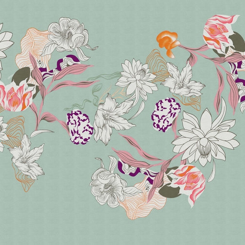 Display product Walls By Patel 4 | Wallpaper Playful Futurism | Botany 1 from manufacturer Architects Paper