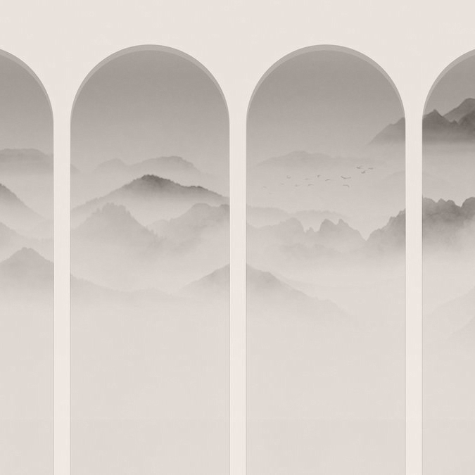 Display product Walls By Patel 4 | Wallpaper Generative Phantasies | Valley from manufacturer Architects Paper