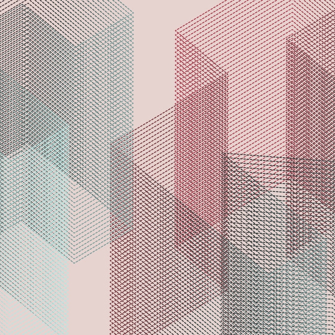 Display product Walls By Patel 4 | Wallpaper Generative Phantasies | Mesh 1 from manufacturer Architects Paper