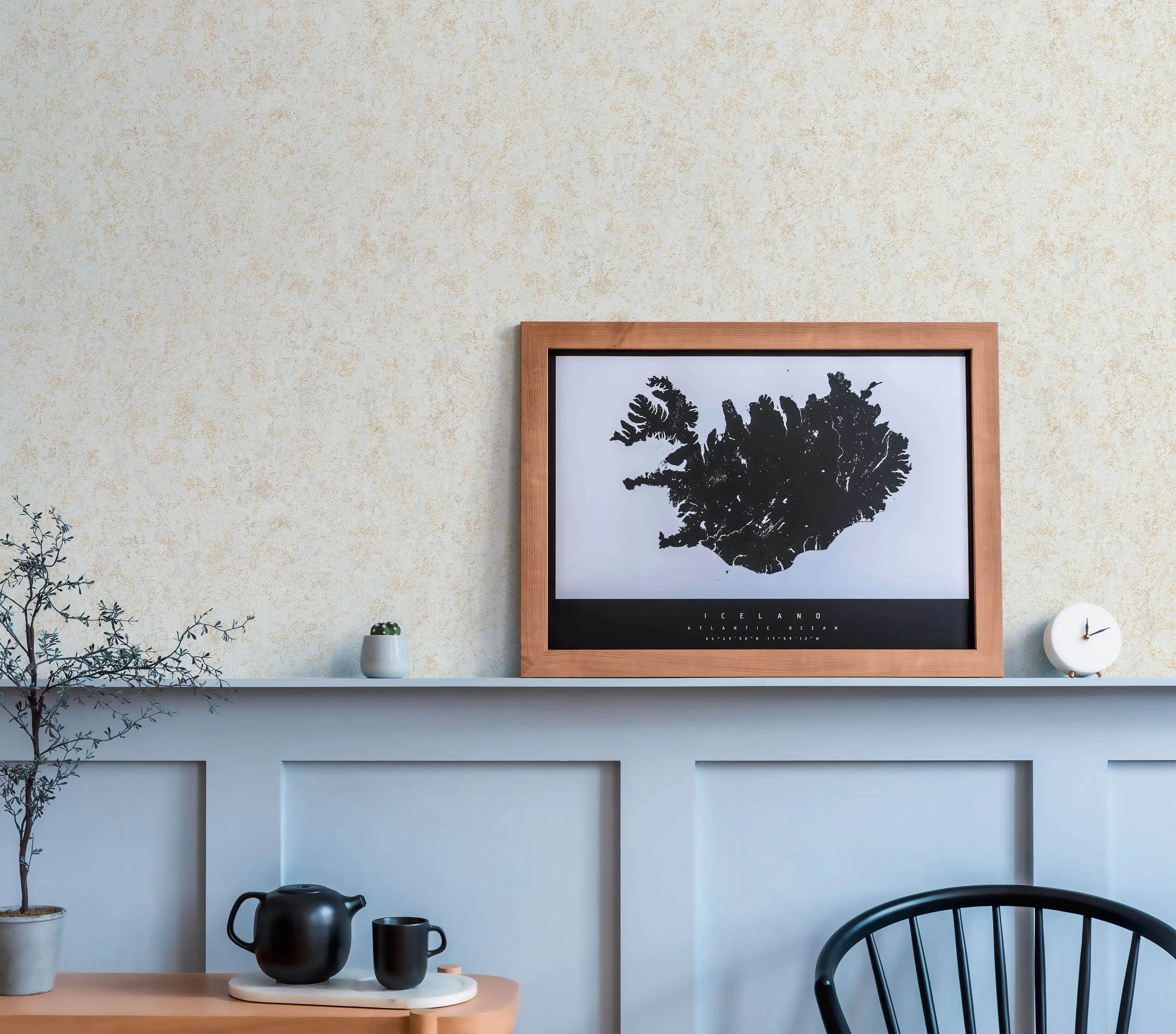 Architects Paper - Texture Art | Wallpaper with elegant plaster texture and gold gloss effect