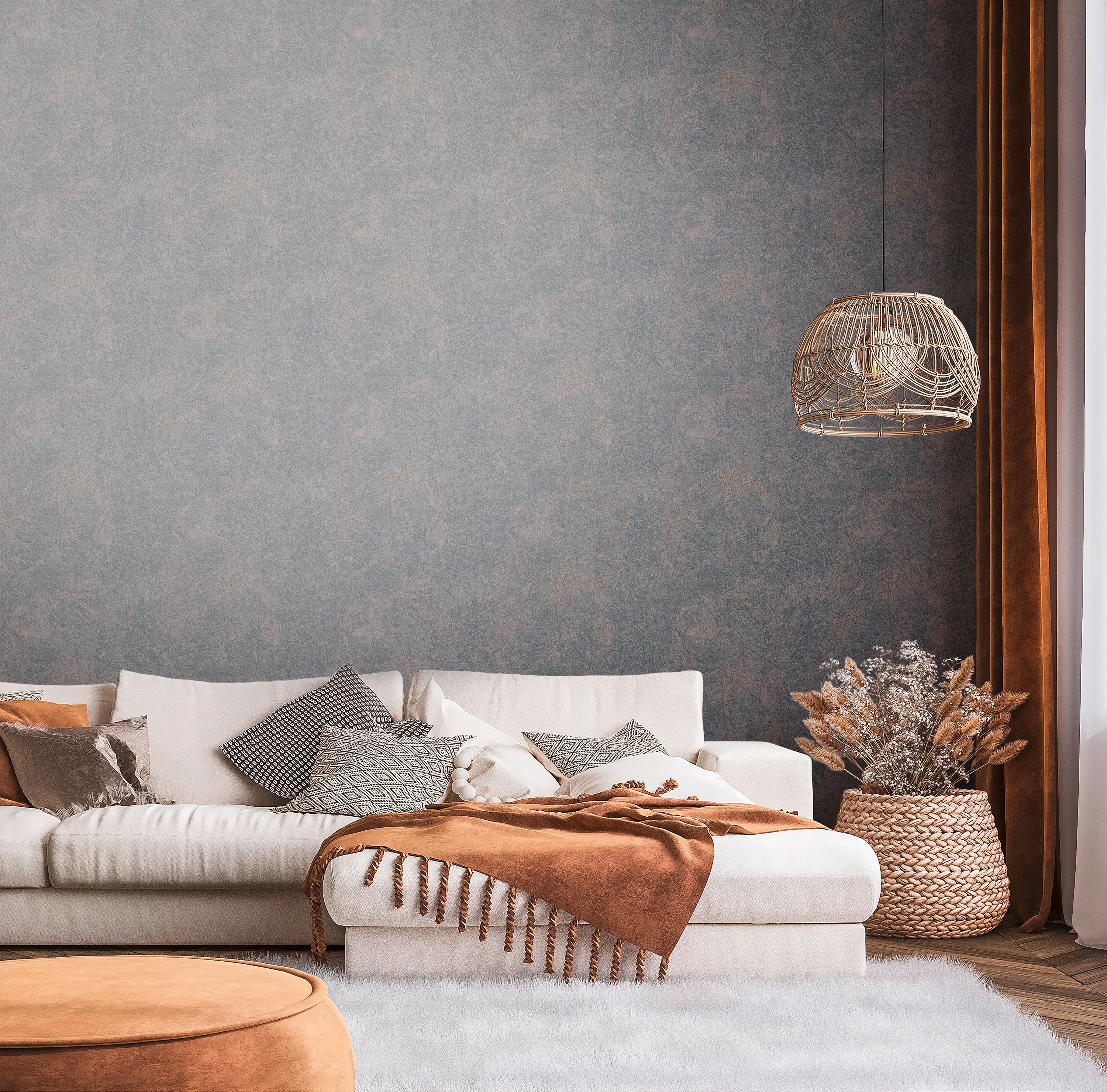 Architects Paper - Texture Art | Wallpaper with textured pattern and lines in anthracite