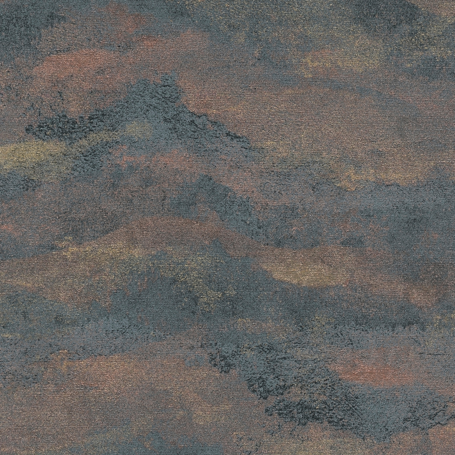 Mostra il prodotto Texture Art | Wallpaper with horizontal waves in anthracite and copper del produttore Architects Paper