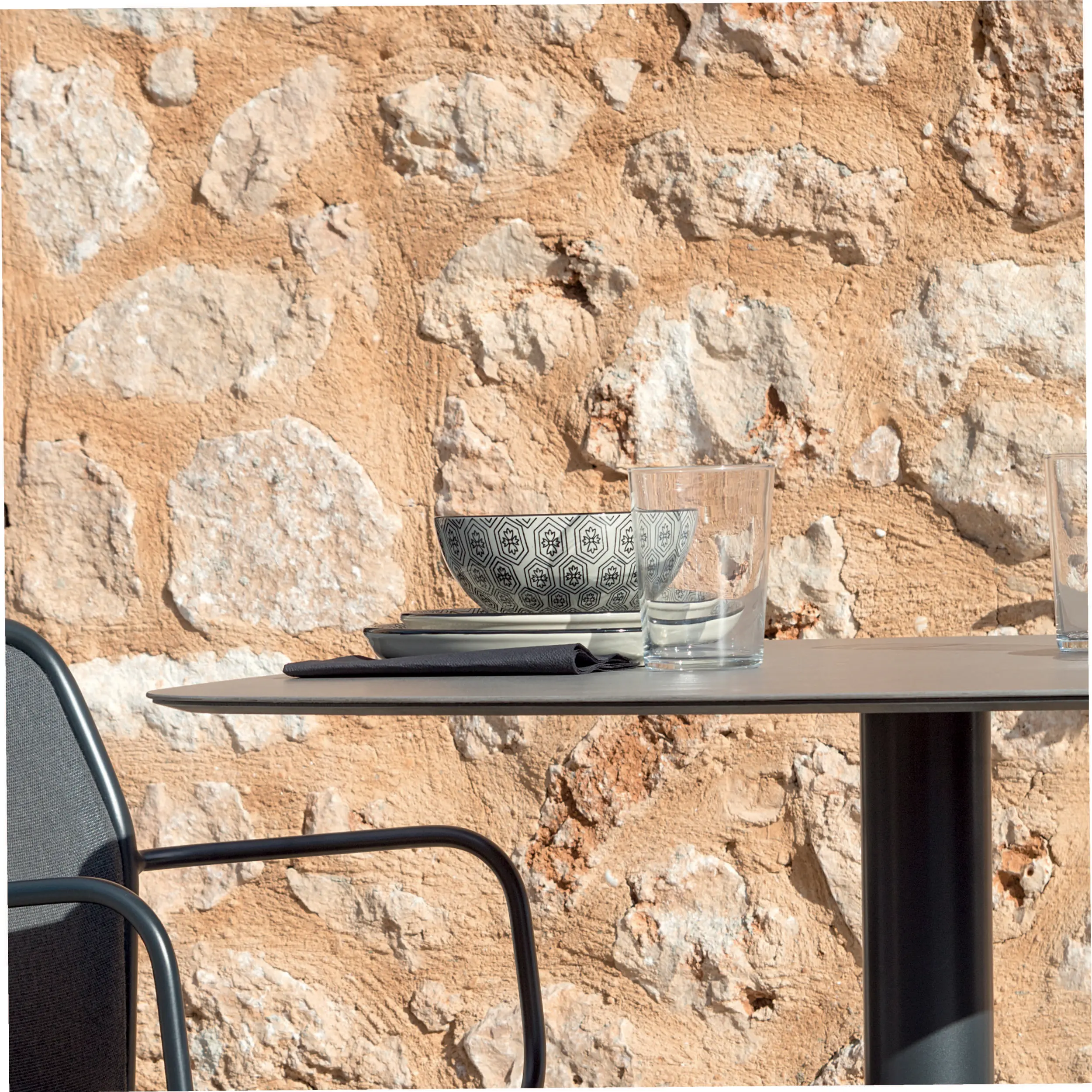 Expormim - Flamingo outdoor High dining table stand with round top