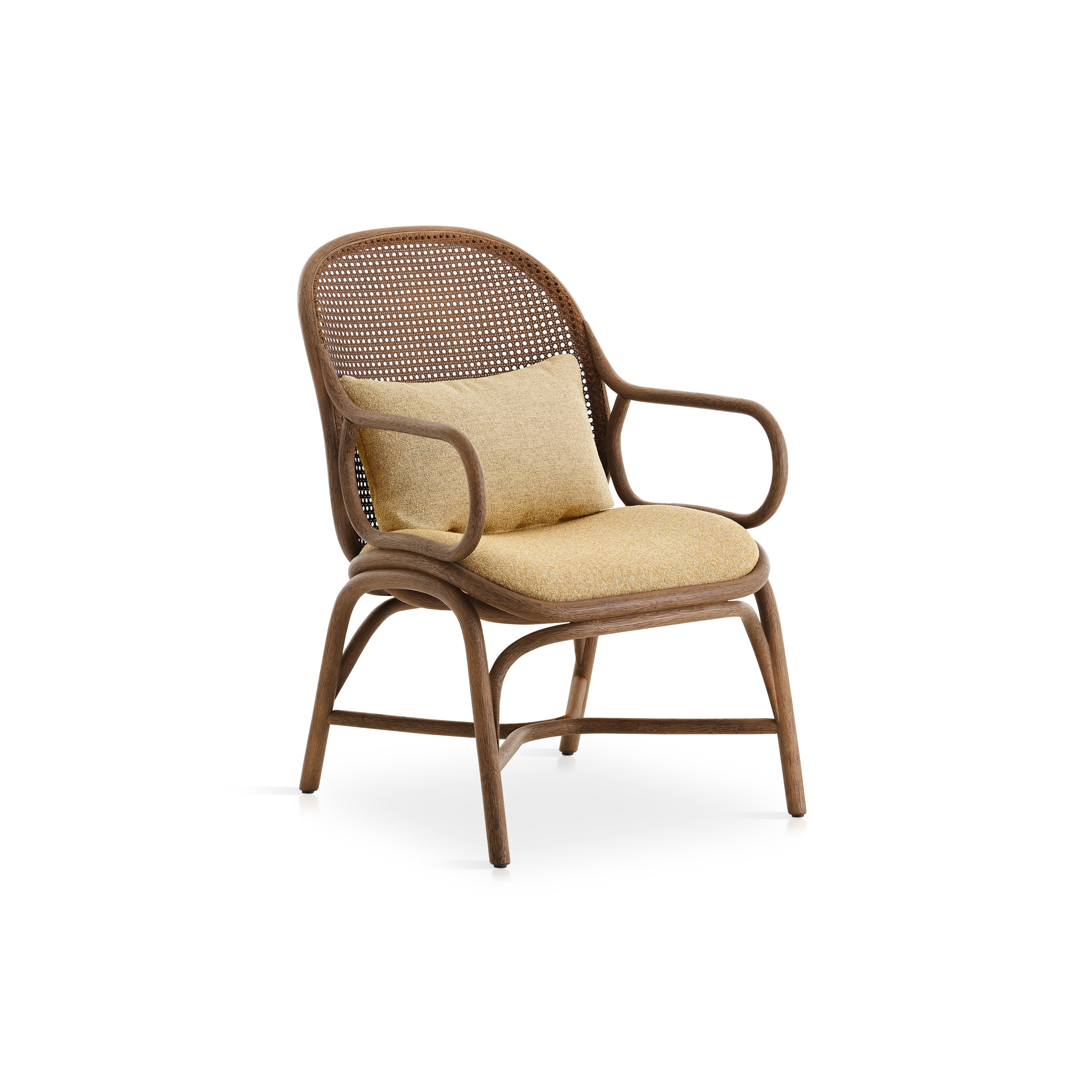 Mostrar el producto Frames sillón de respaldo bajo con patas de rattan del fabricante Expormim