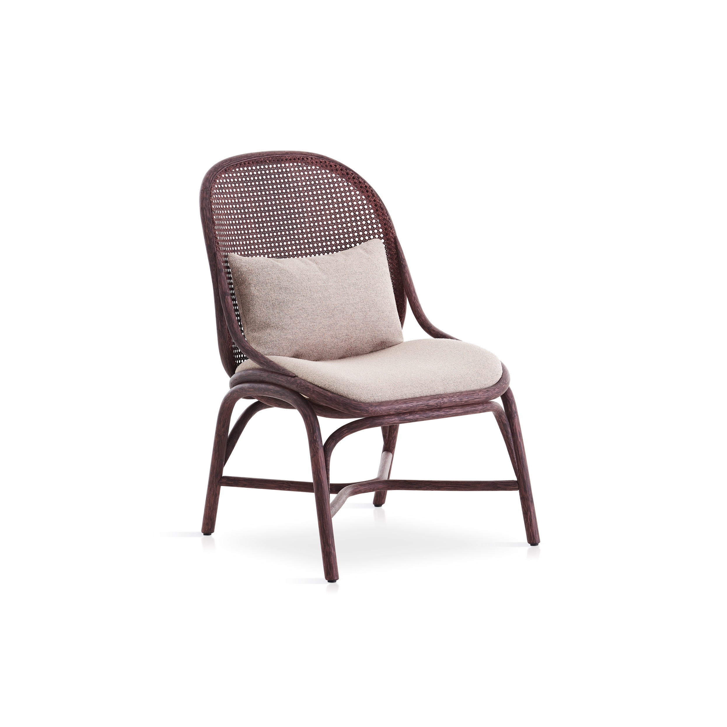 Mostrar el producto Frames sillón de respaldo bajo con patas de rattan del fabricante Expormim