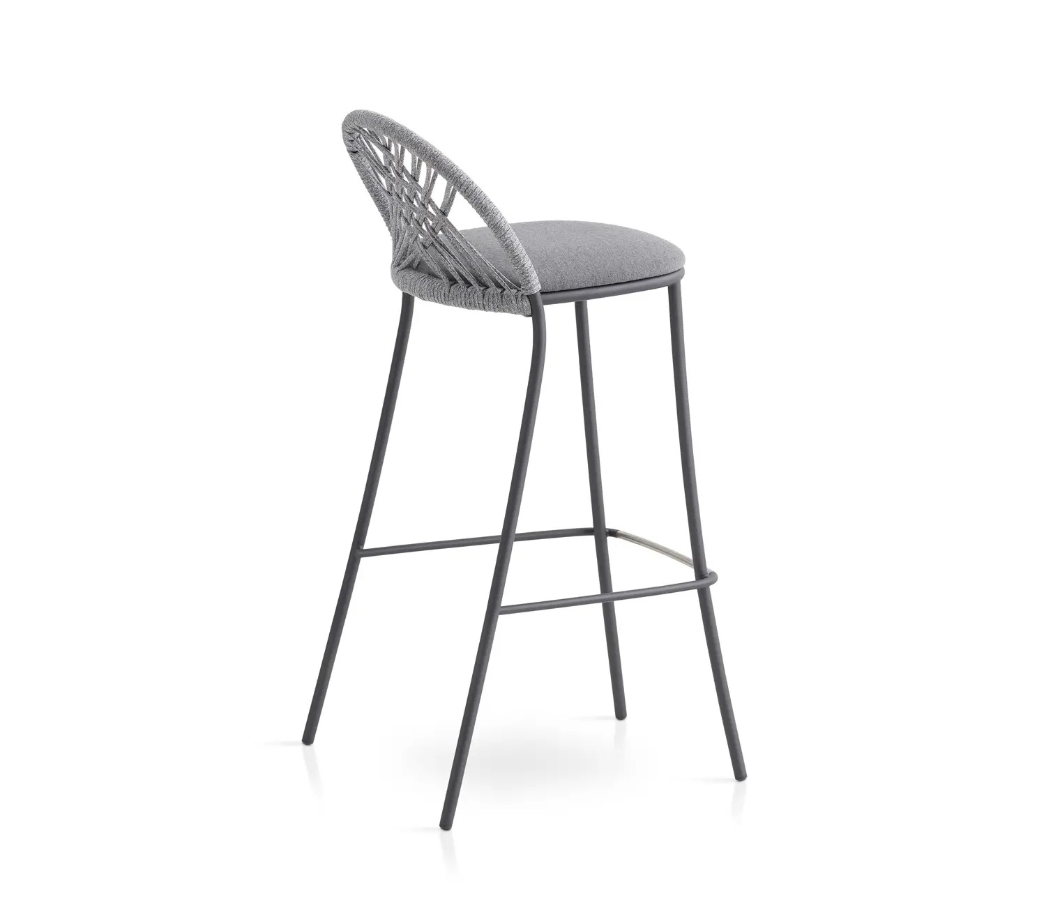 Expormim - Petale hand-woven bar stool with diamond pattern