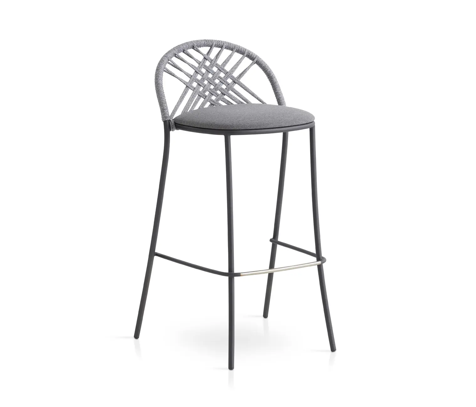 Expormim - Petale hand-woven bar stool with diamond pattern