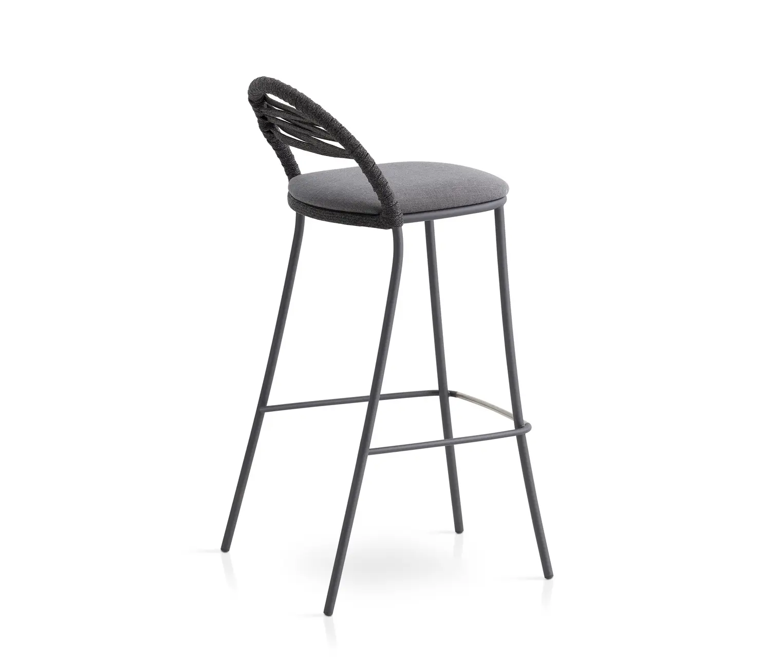 Expormim - Petale hand-woven bar stool with stripe pattern