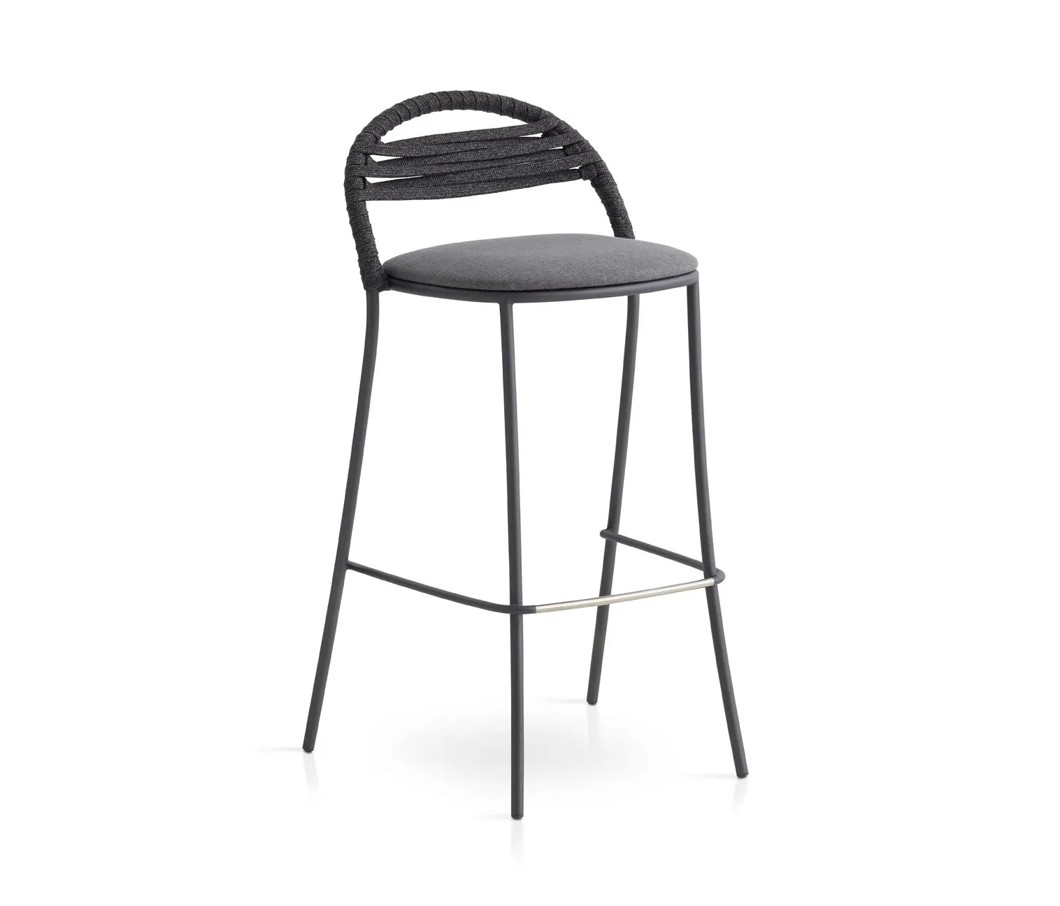 Expormim - Petale hand-woven bar stool with stripe pattern