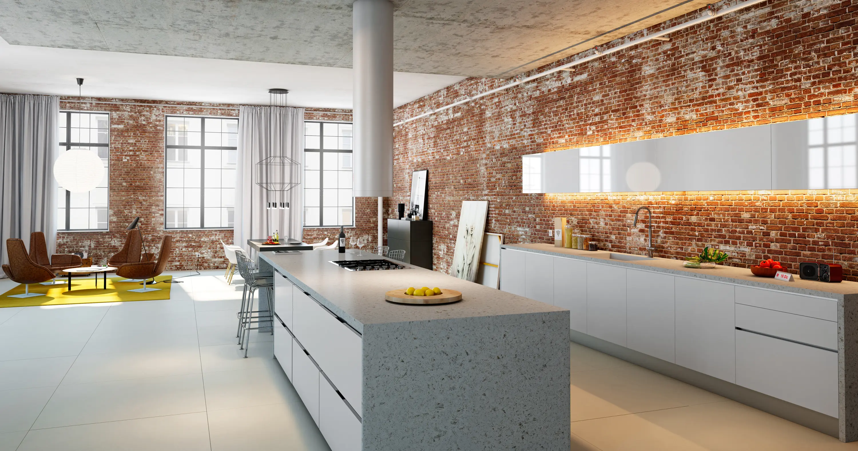 Compac - Quartz NY Collection Ice Zement Glace