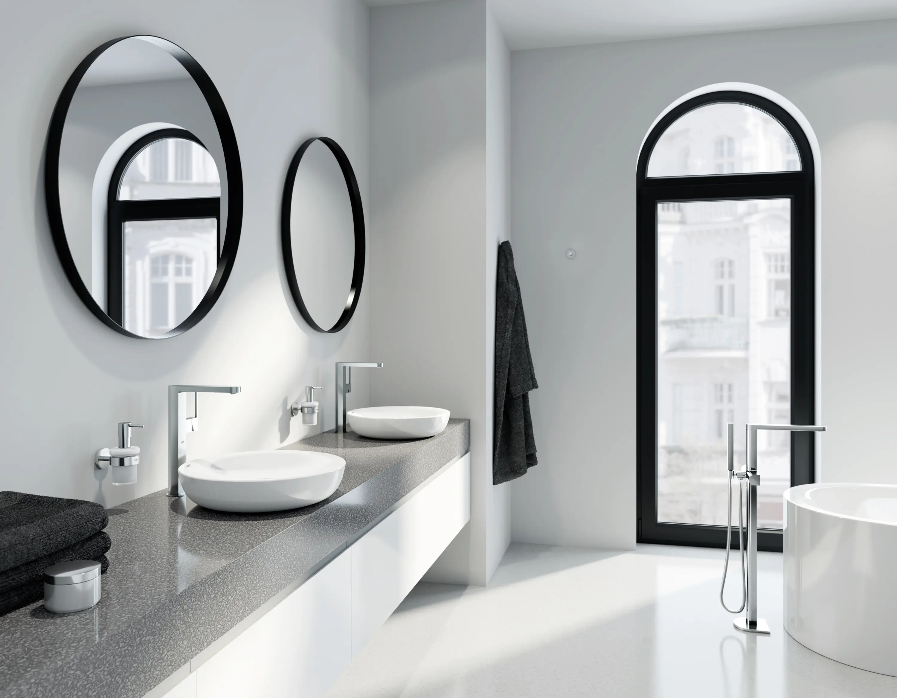 GROHE - Plus Miscelatore monocomando per lavabo con display per la temperatura Taglia M