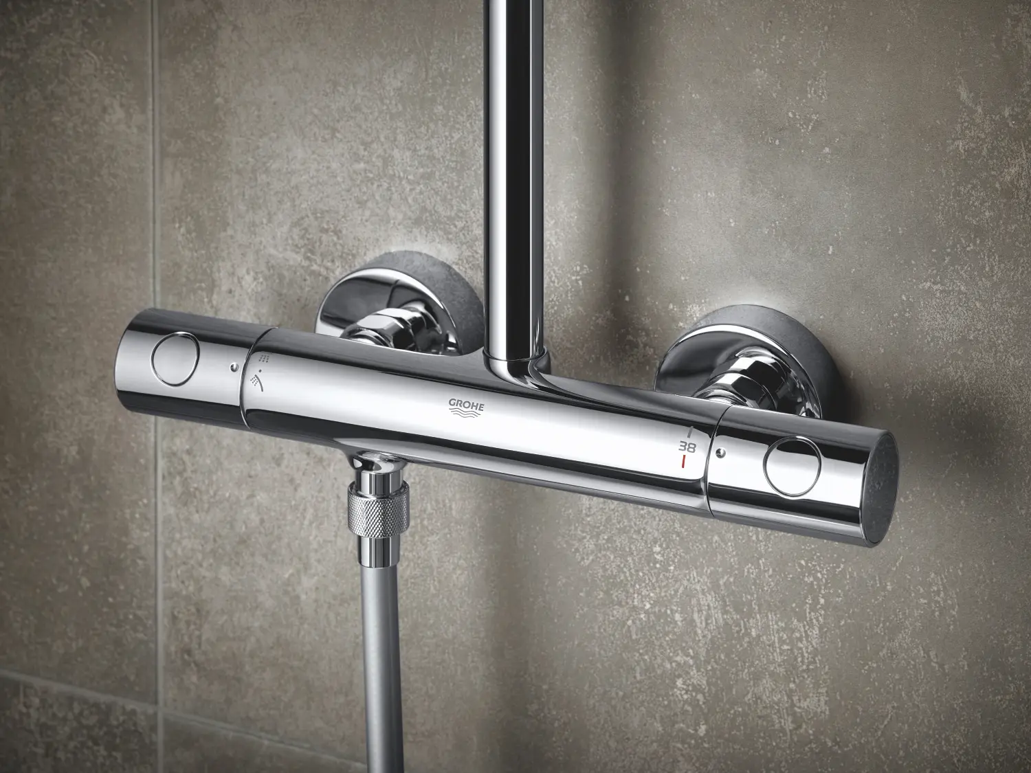 GROHE - Tempesta Cosmopolitan System 250 CubeShower system with thermostat for wall mounting