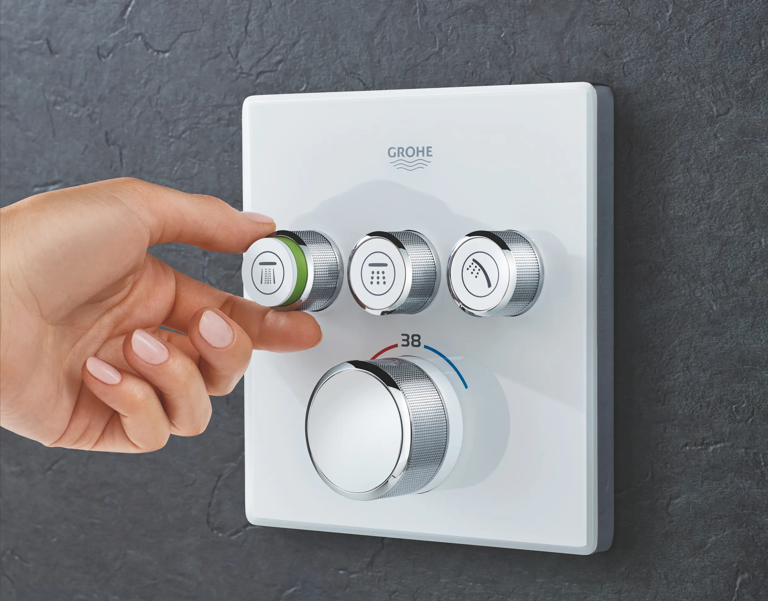 GROHE - Grohtherm SmartControl Miscelatore termostatico a 2 vie con supporto manopola doccia integrato