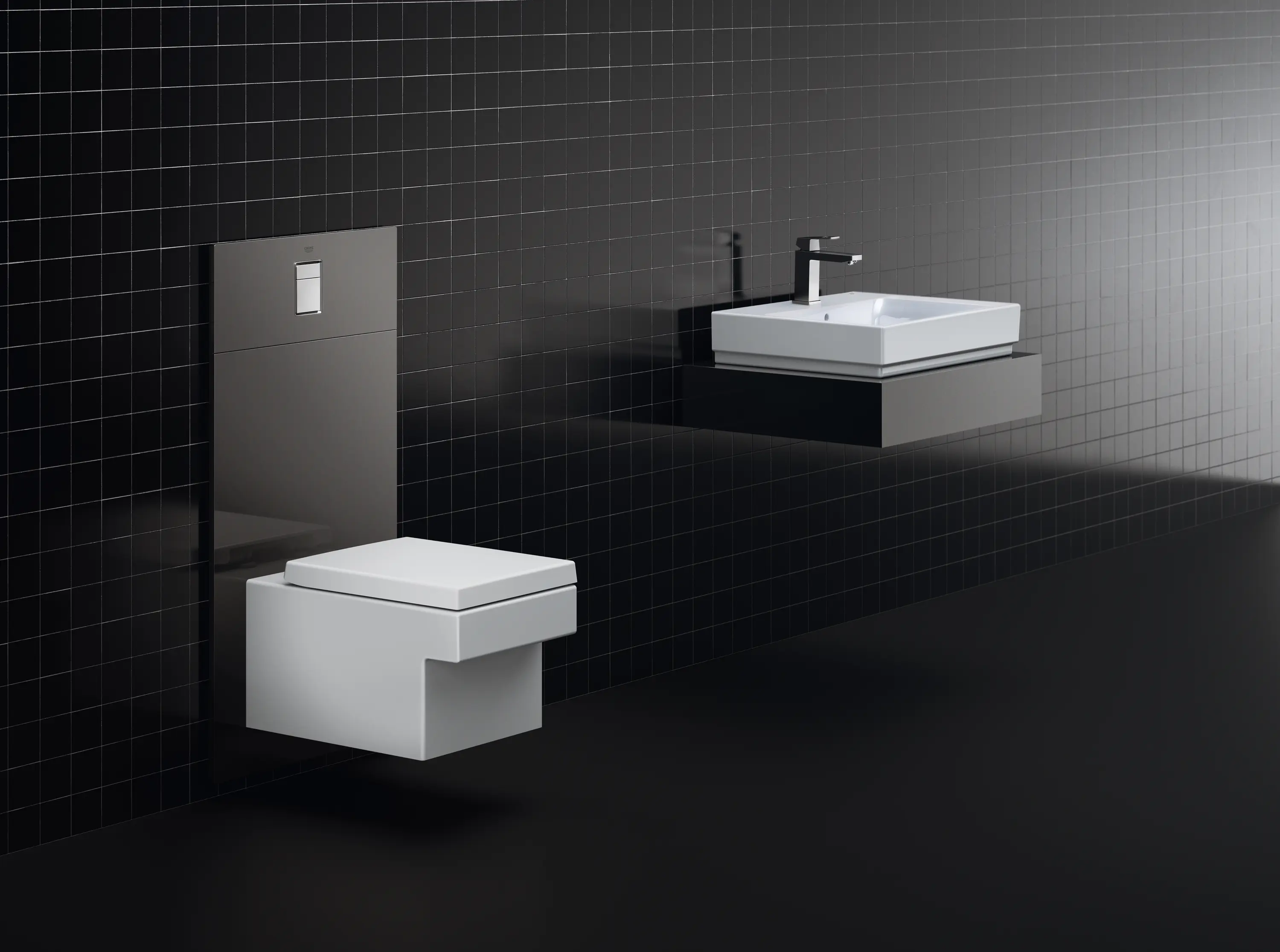 GROHE - Cube Ceramic Counter top basin 100