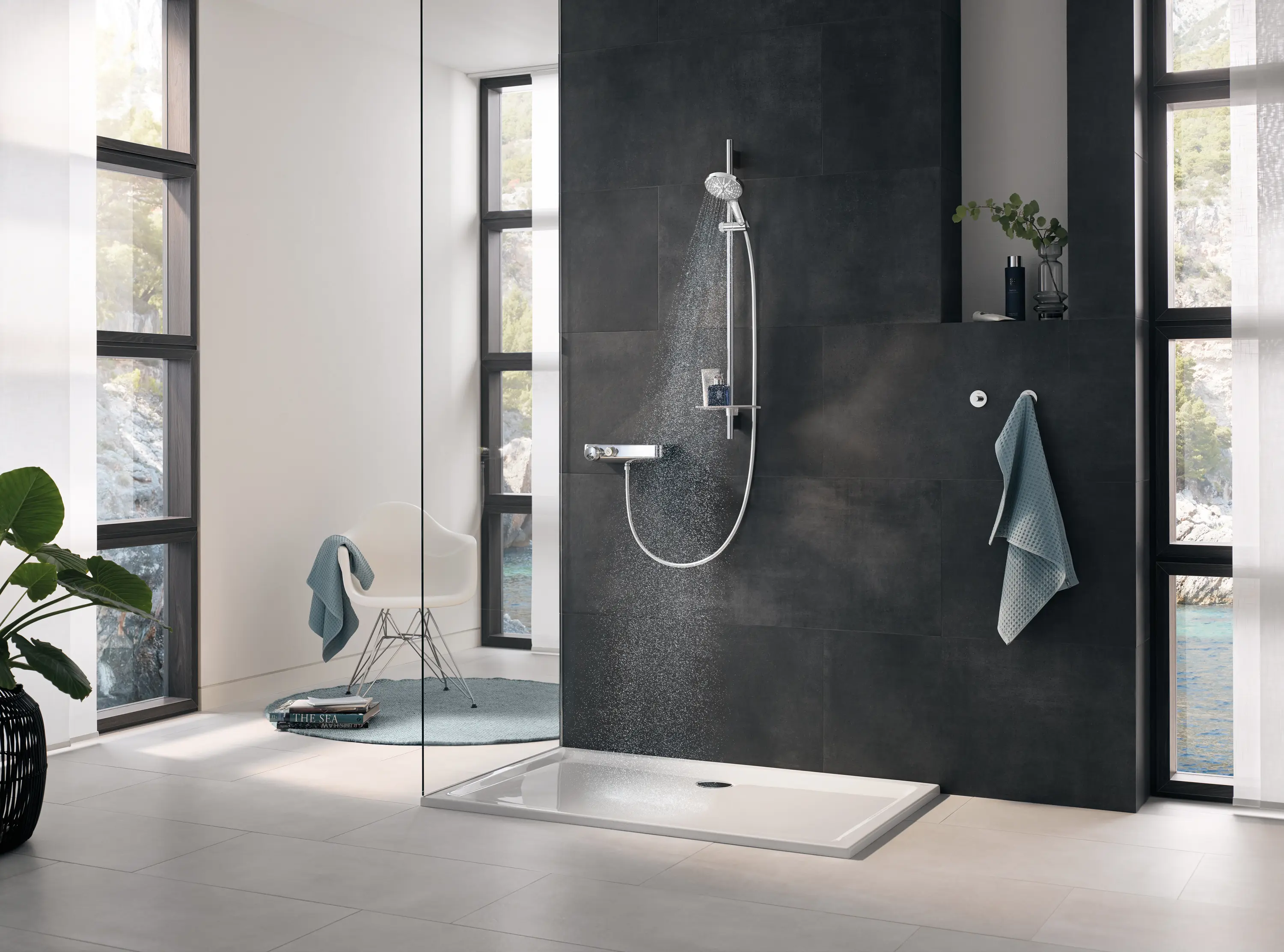 GROHE - Rainshower SmartActive 130 Shower rail set 3 sprays