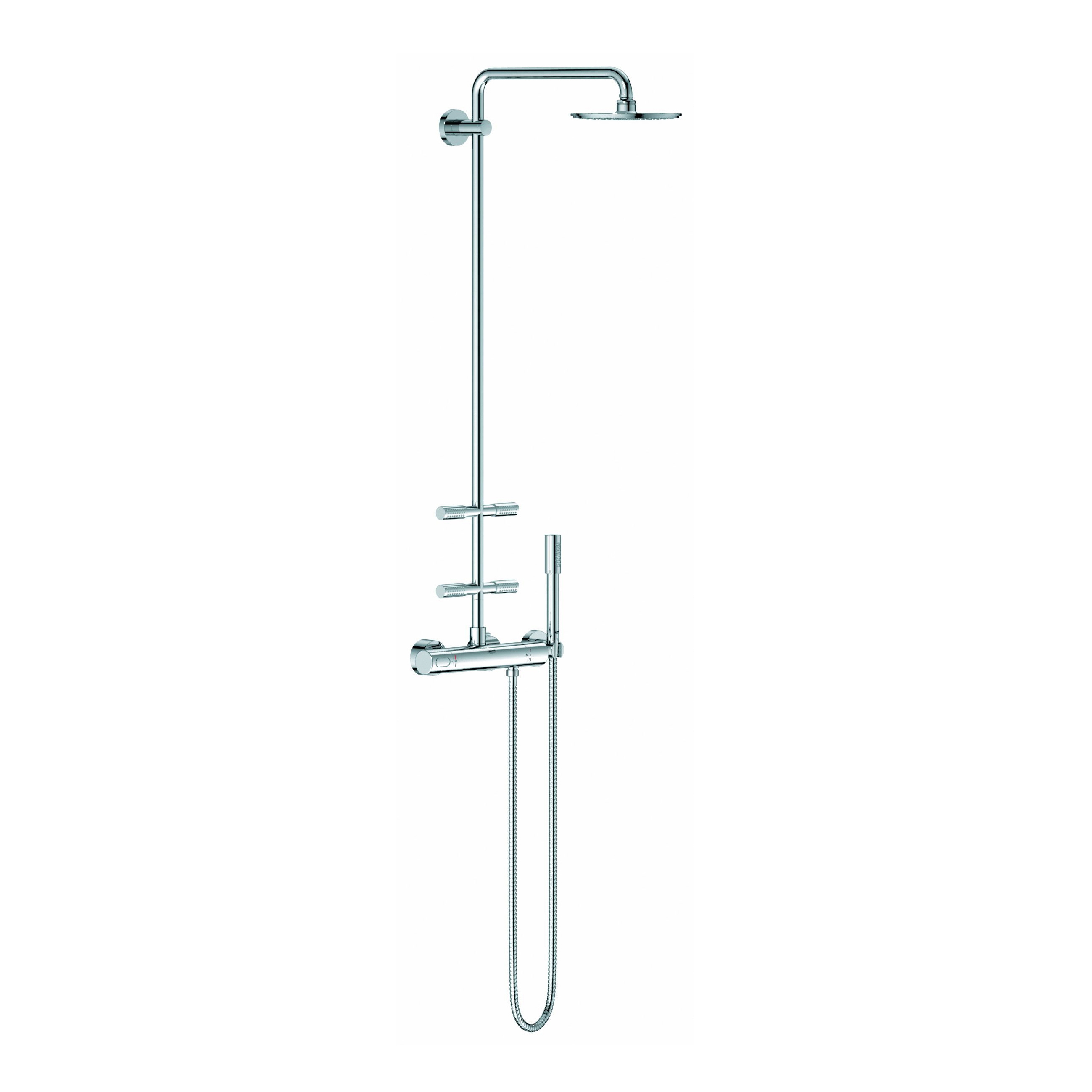 Display product Rainshower® System 210 Shower system with thermostat and side showers from manufacturer GROHE