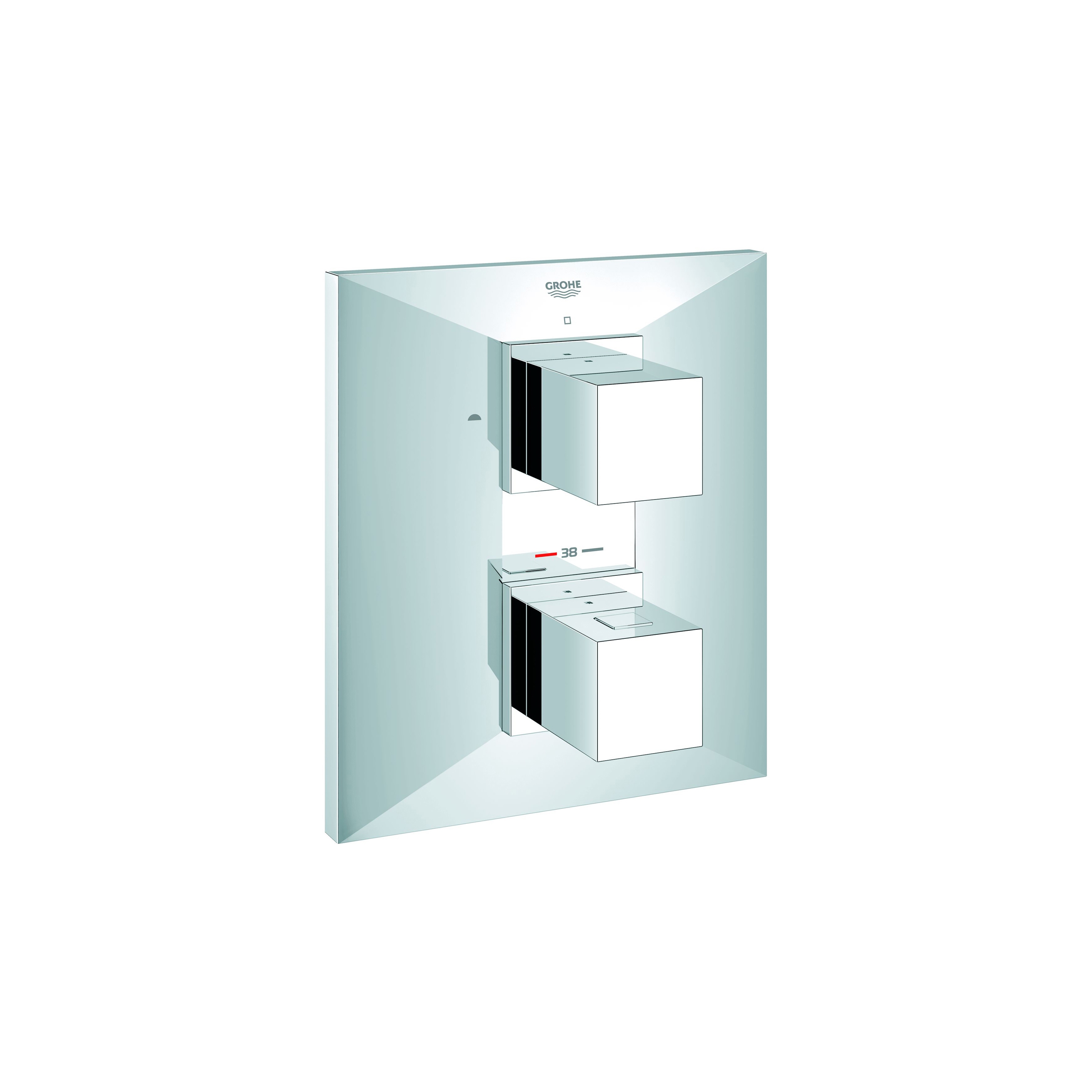 Display product Allure Brilliant Thermostat with integrated 2-way diverter from manufacturer GROHE