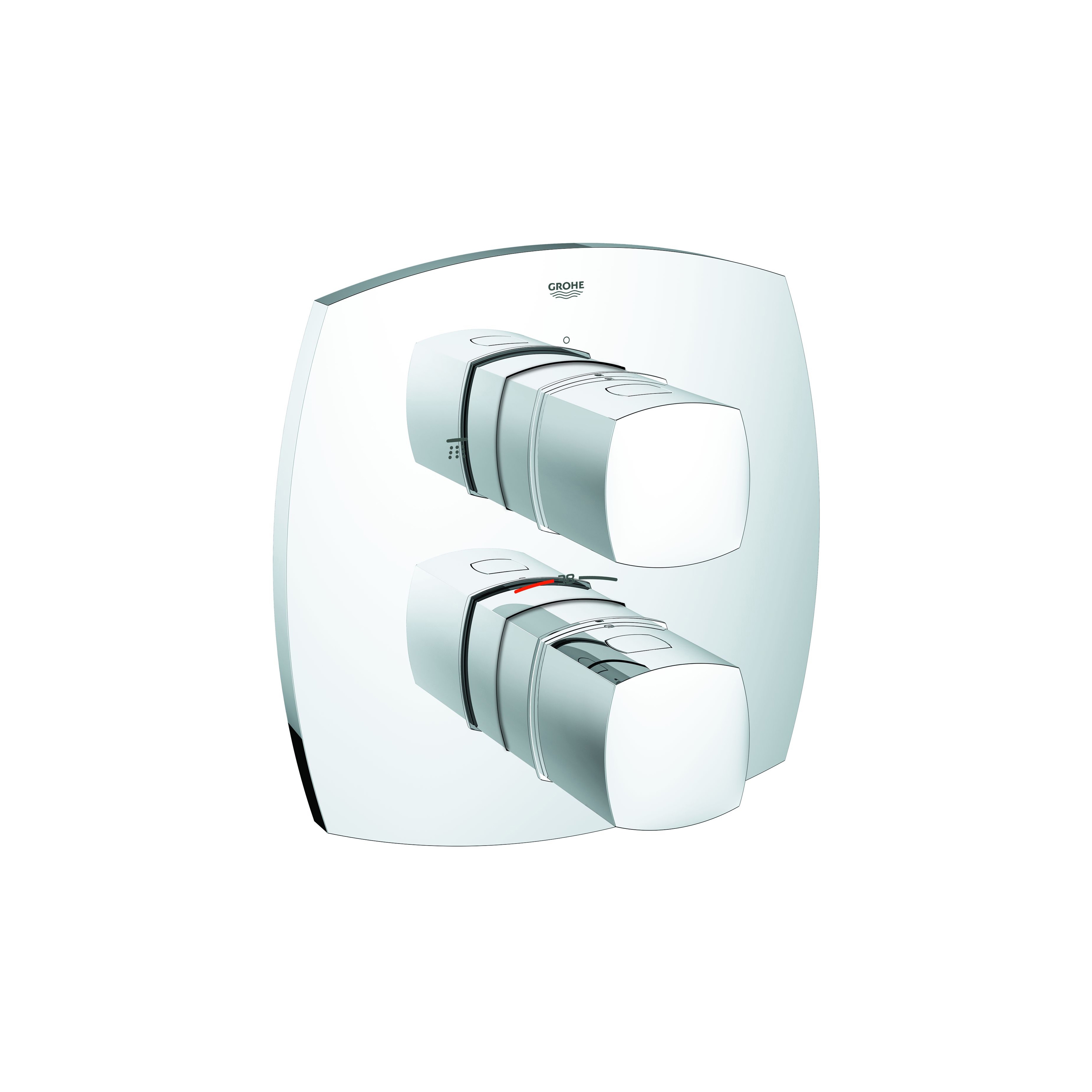 Display product Grandera Thermostatic bath mixer with integrated 2-way diverter from manufacturer GROHE