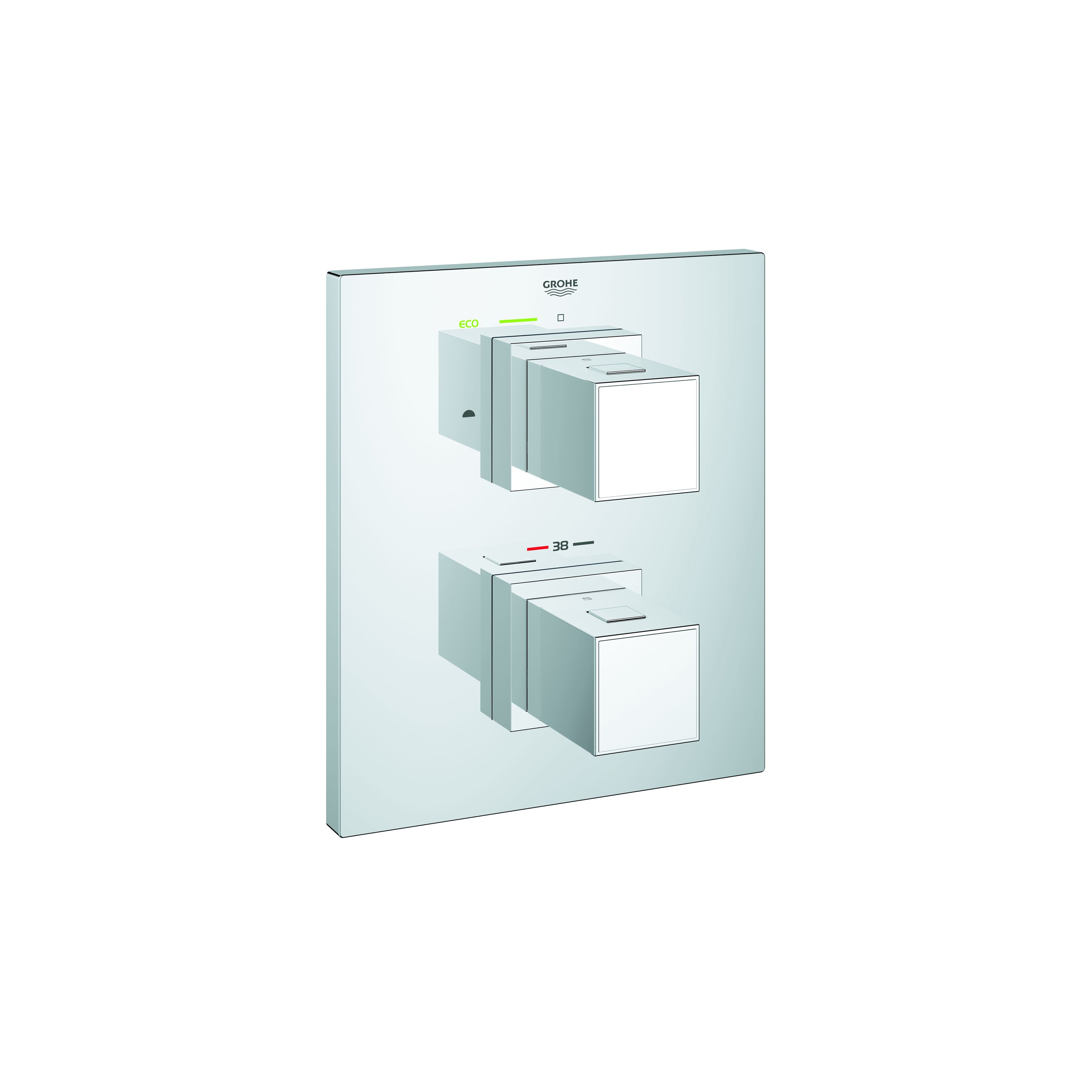 Vertoon produk Grohtherm Cube Thermostat with integrated 2-way diverter van vervaardiger GROHE