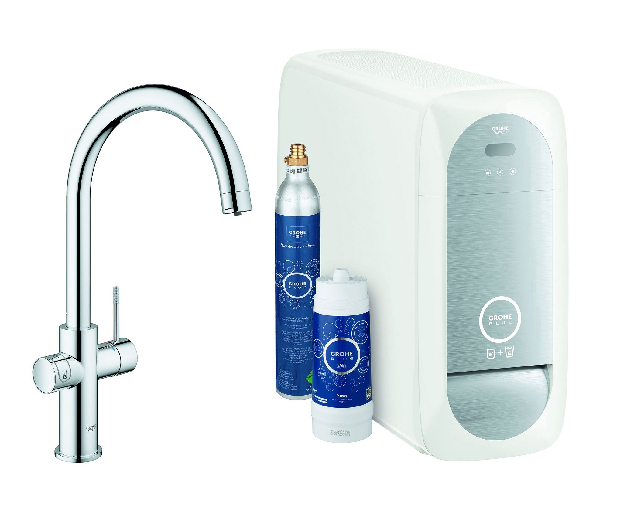 Display product GROHE Blue Home C-spout Starter kit from manufacturer GROHE