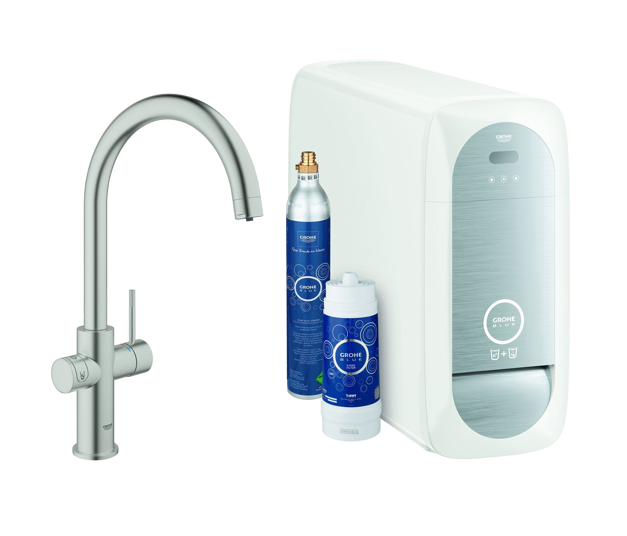 Display product GROHE Blue Home C-spout Starter kit from manufacturer GROHE