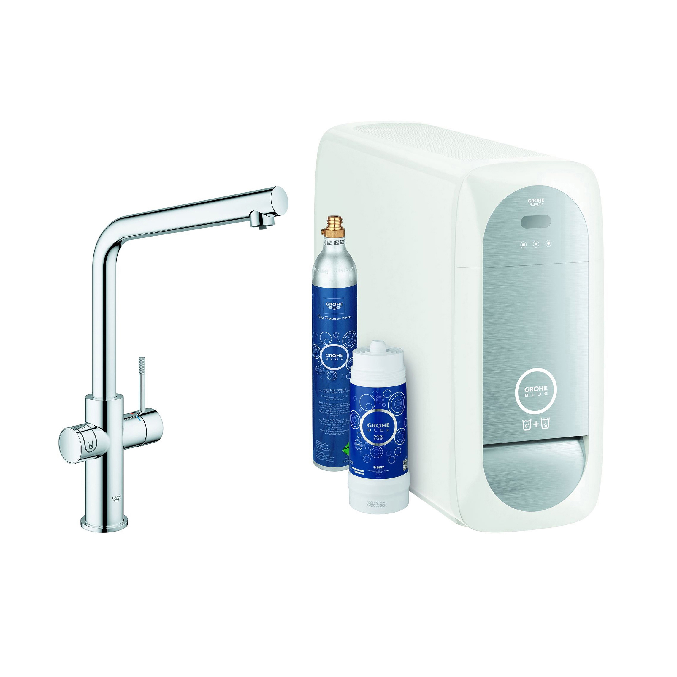 Display product GROHE Blue Home L-spout Starter kit from manufacturer GROHE