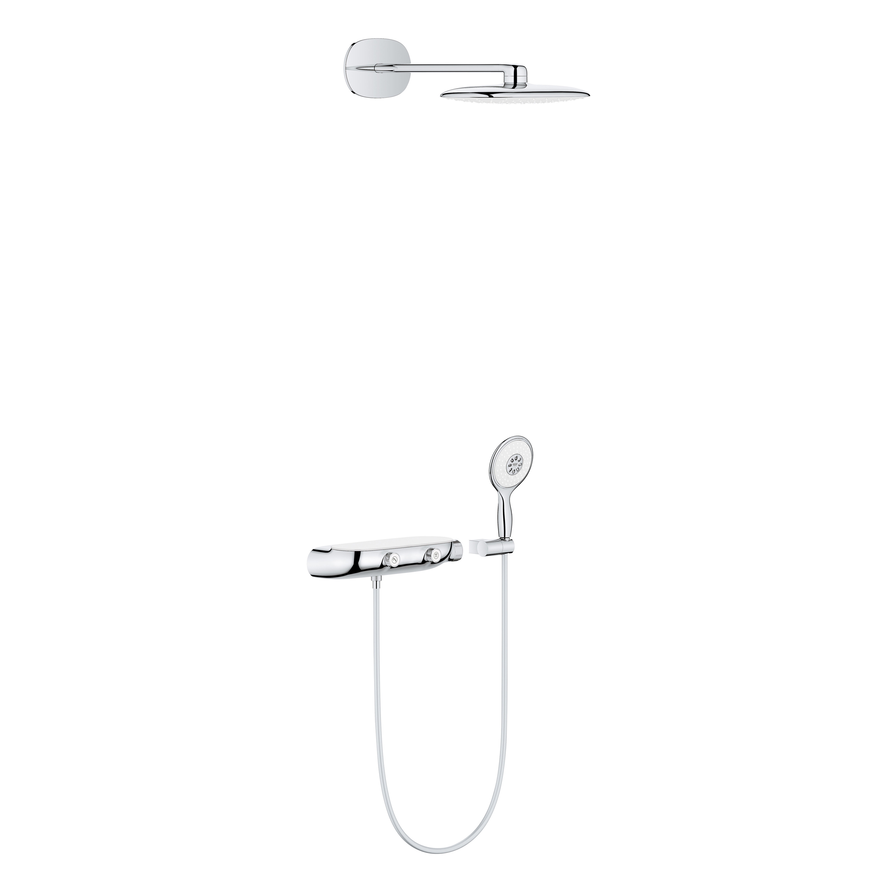 Display product Rainshower SmartControl Combi shower system with thermostat from manufacturer GROHE