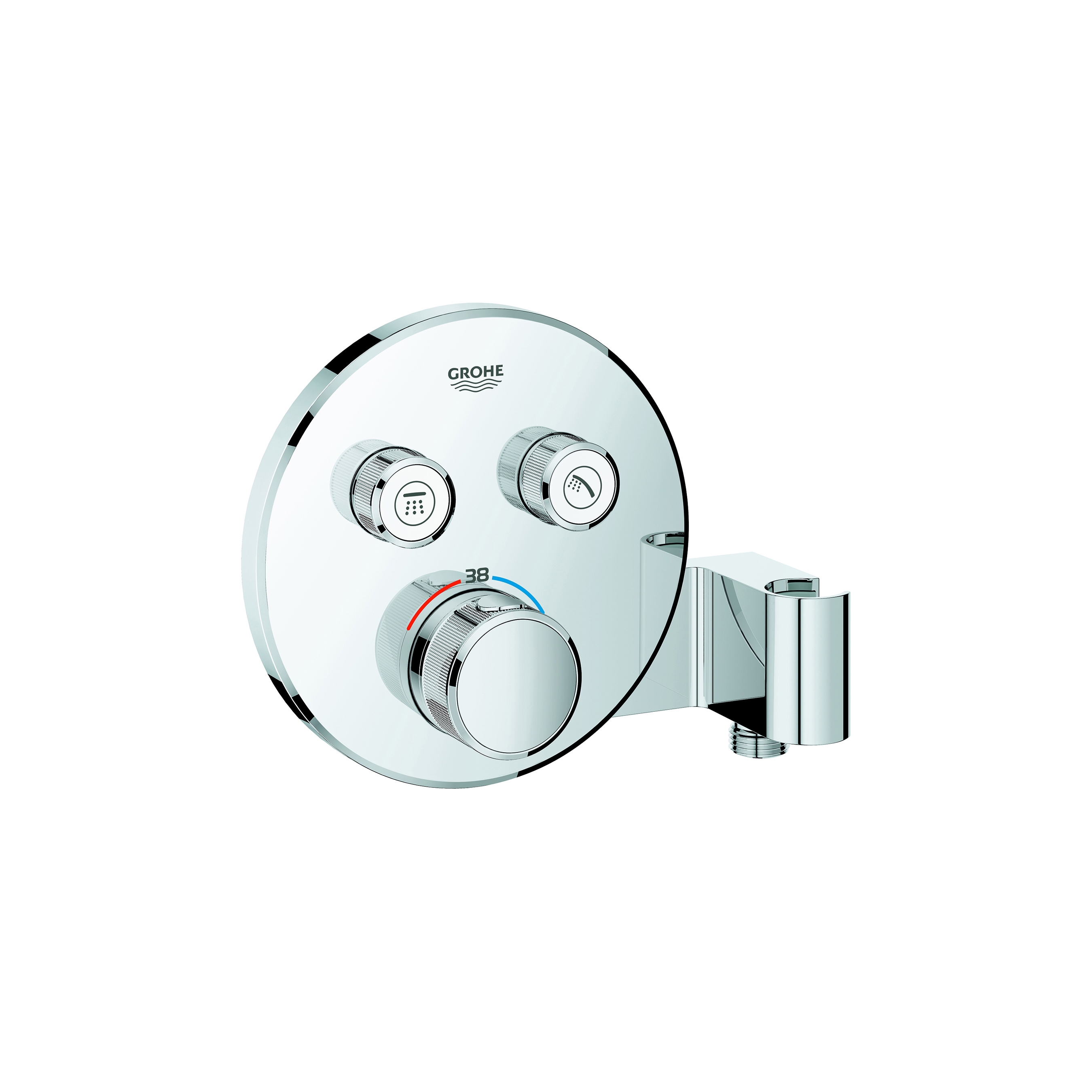 Produkt Grohtherm SmartControl Thermostat mit 2 Absperrventilen und integriertem Brausehalter des Herstellers GROHE anzeigen
