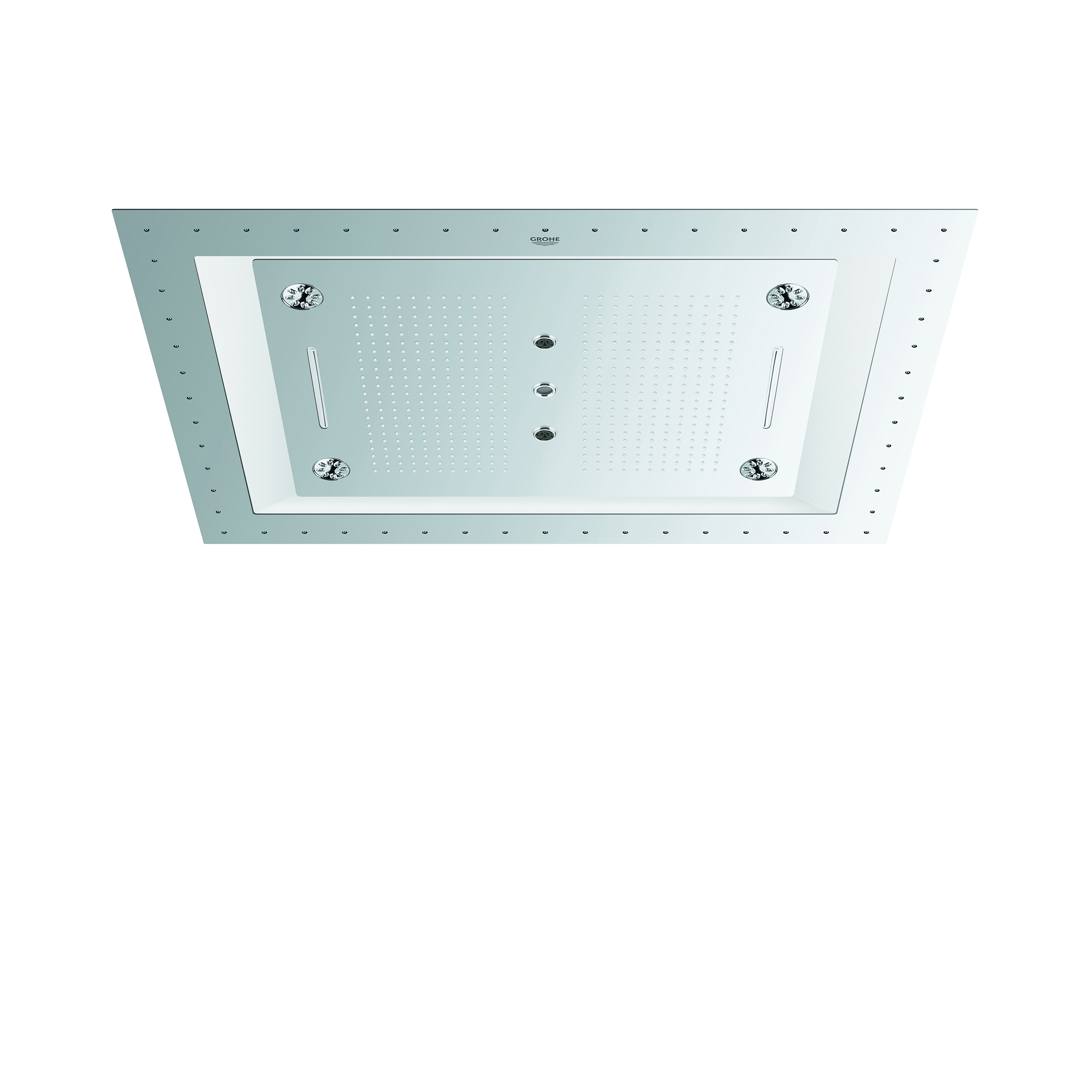 Display product Rainshower F-Series 40" AquaSymphony Ceiling shower 6+ sprays with light from manufacturer GROHE